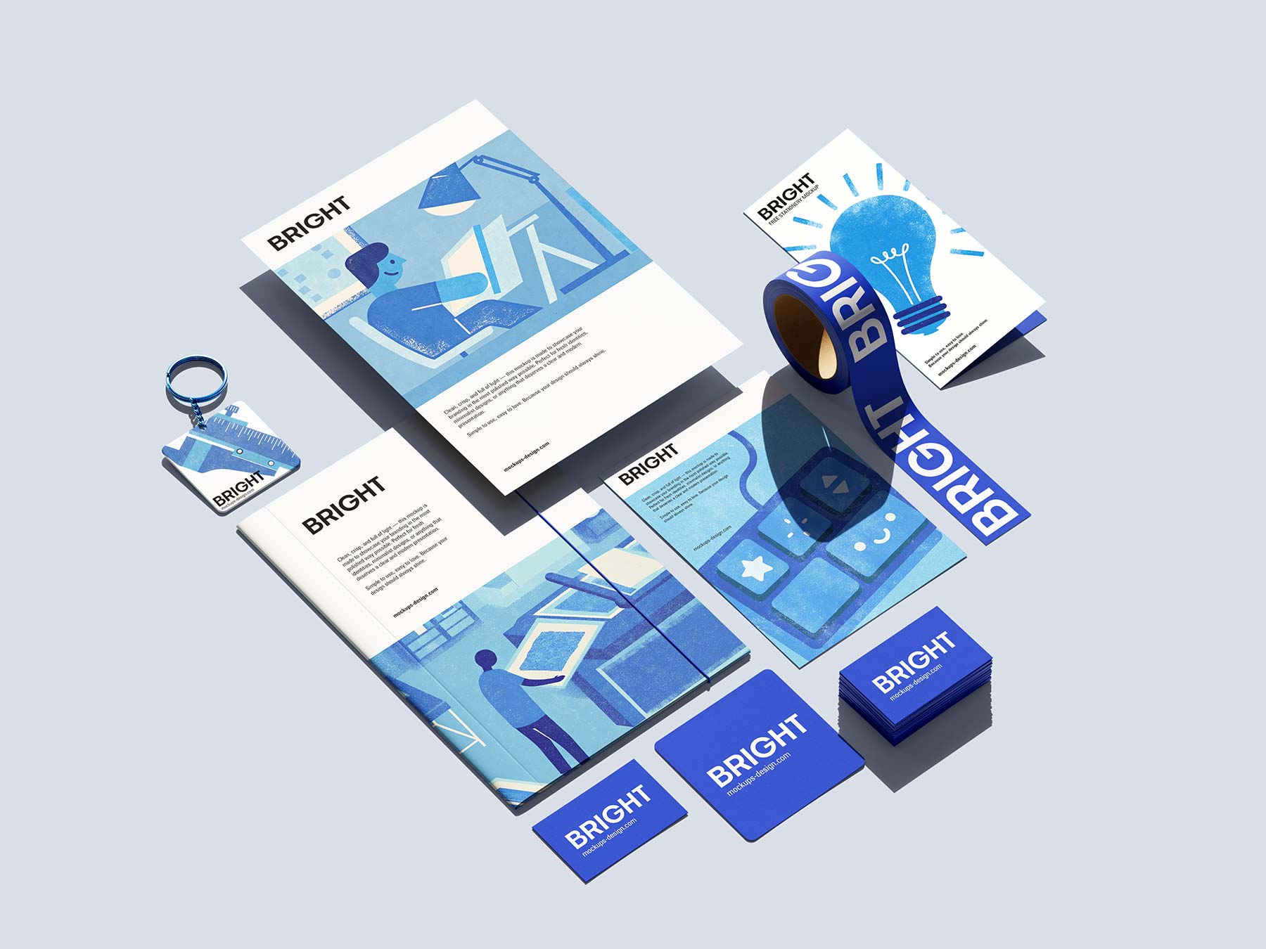 Free Brand Identity Stationery Mockup Set