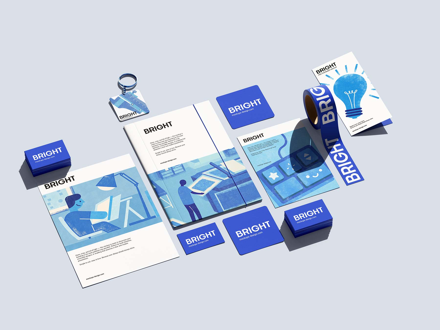 Free Brand Identity Stationery Mockup Set