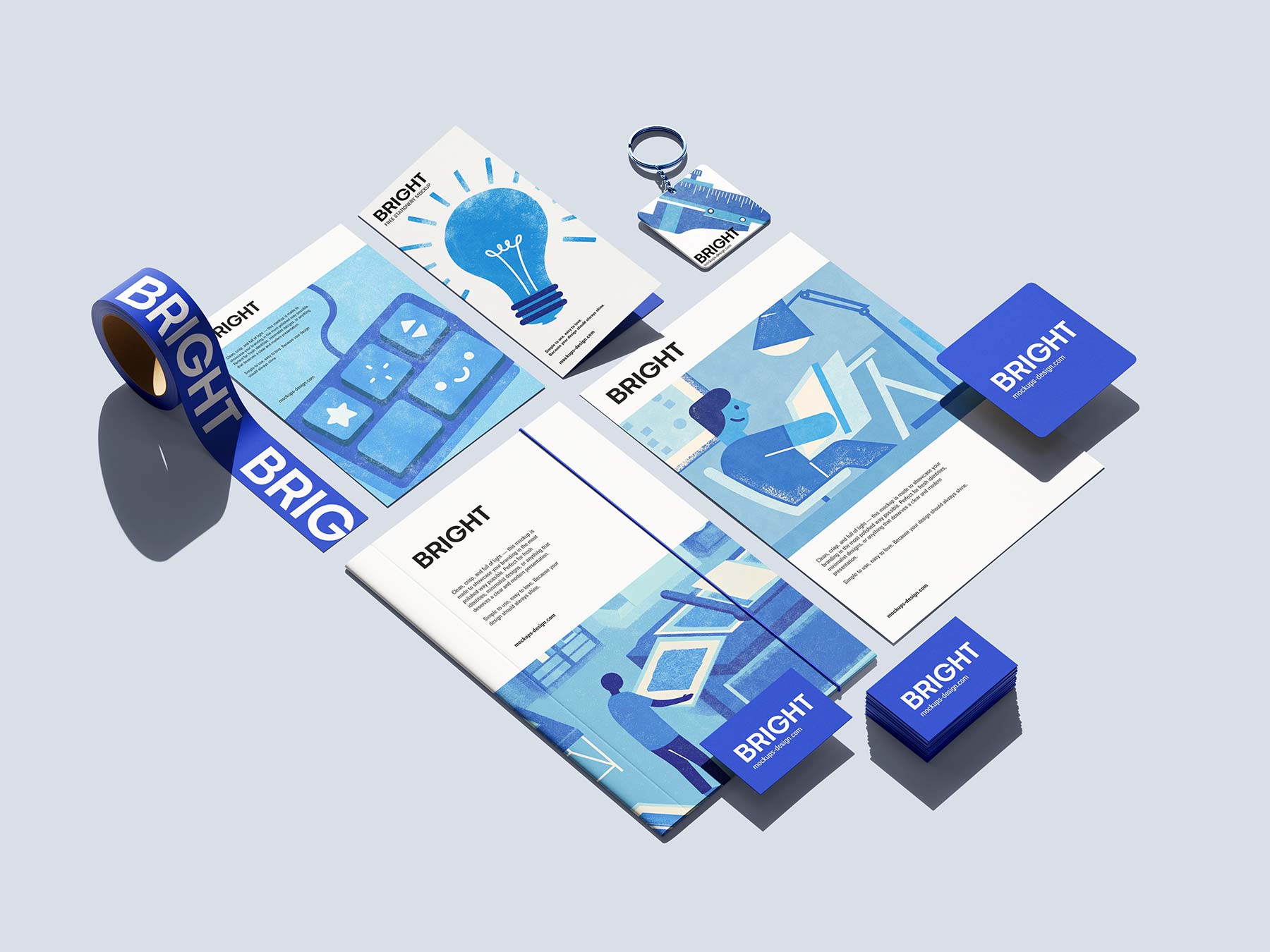Free Brand Identity Stationery Mockup Set