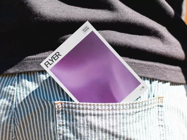 Free Flyer Mockup in Back Pocket