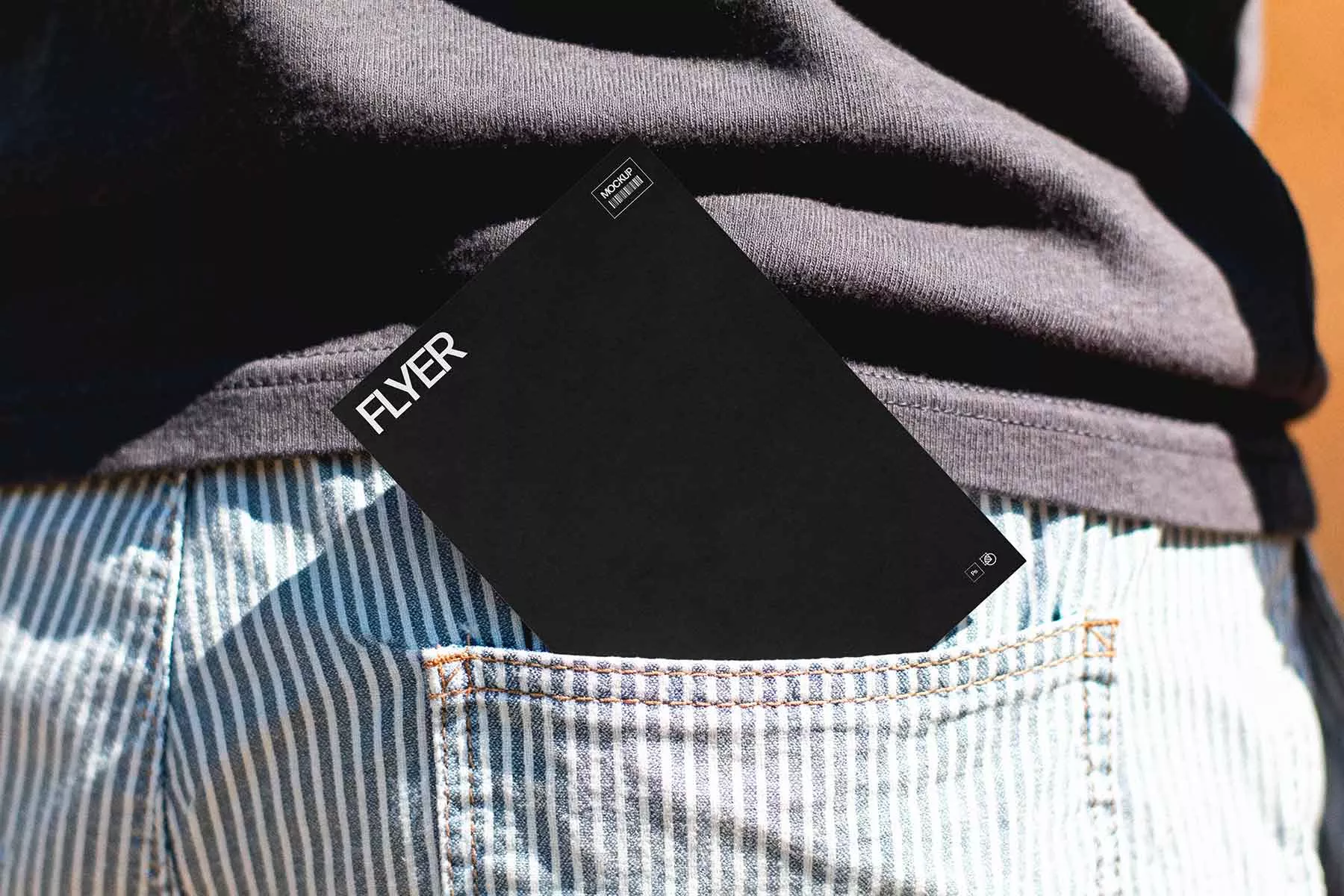 Free Flyer Mockup in Back Pocket