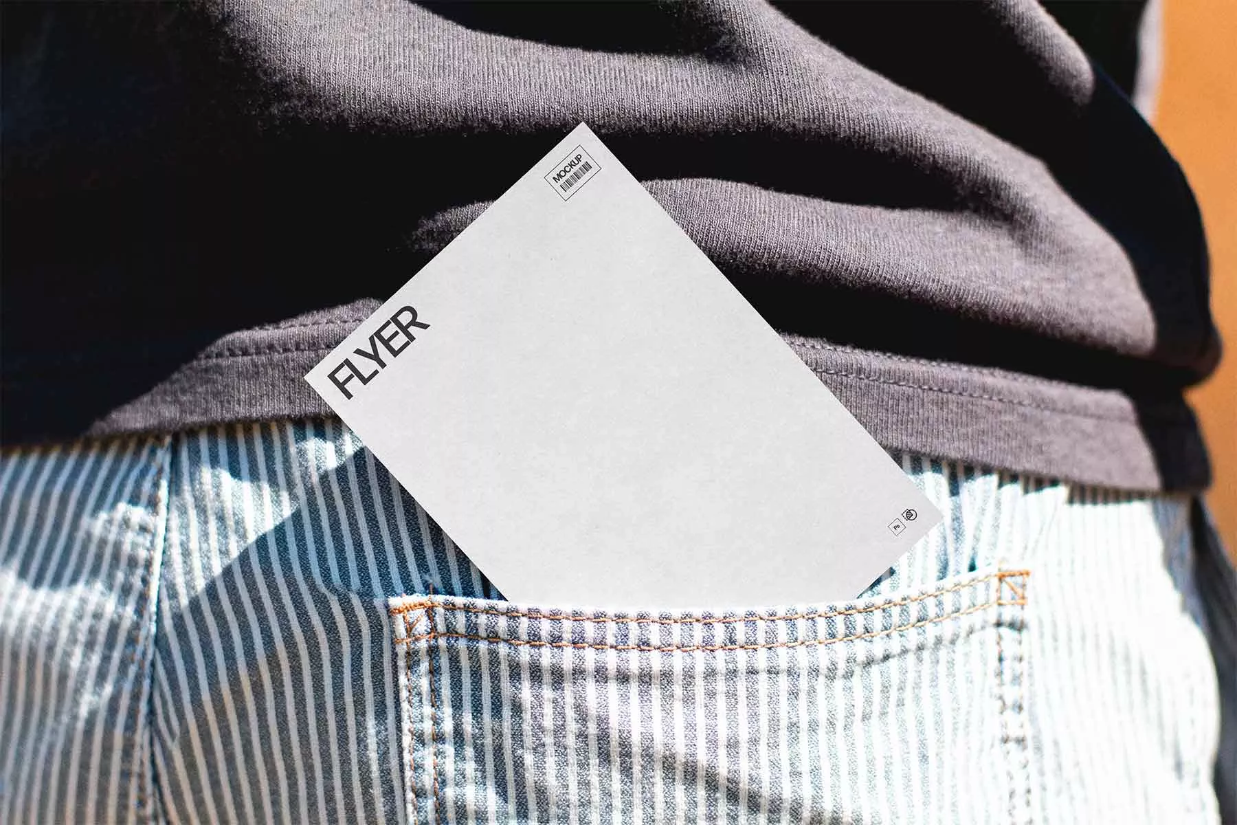 Free Flyer Mockup in Back Pocket