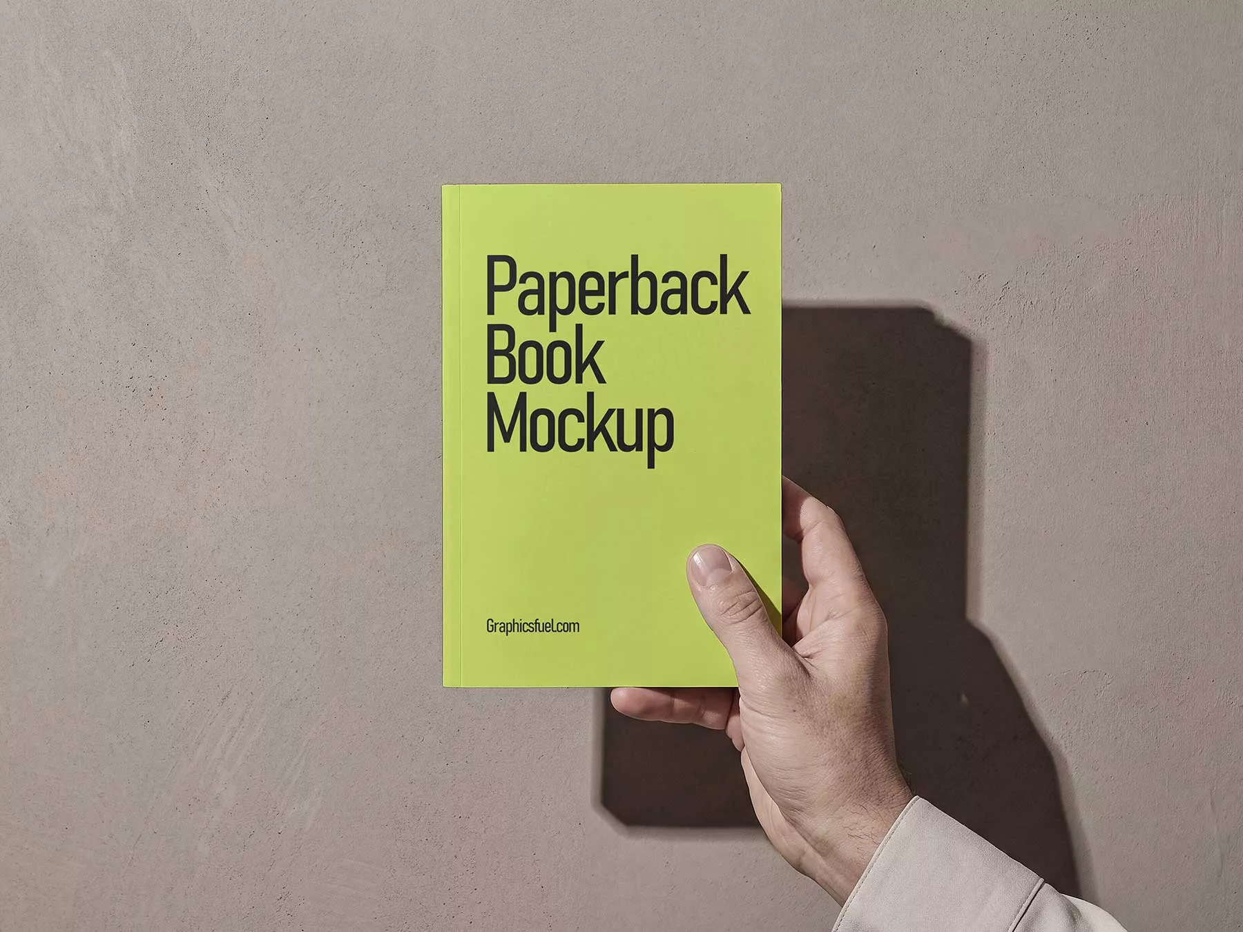 Free Hand Holding Paperback Book Mockup – Cover Display
