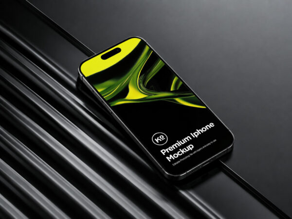 Free iPhone Pro Mockup Bundle – Dark UI & App Display
