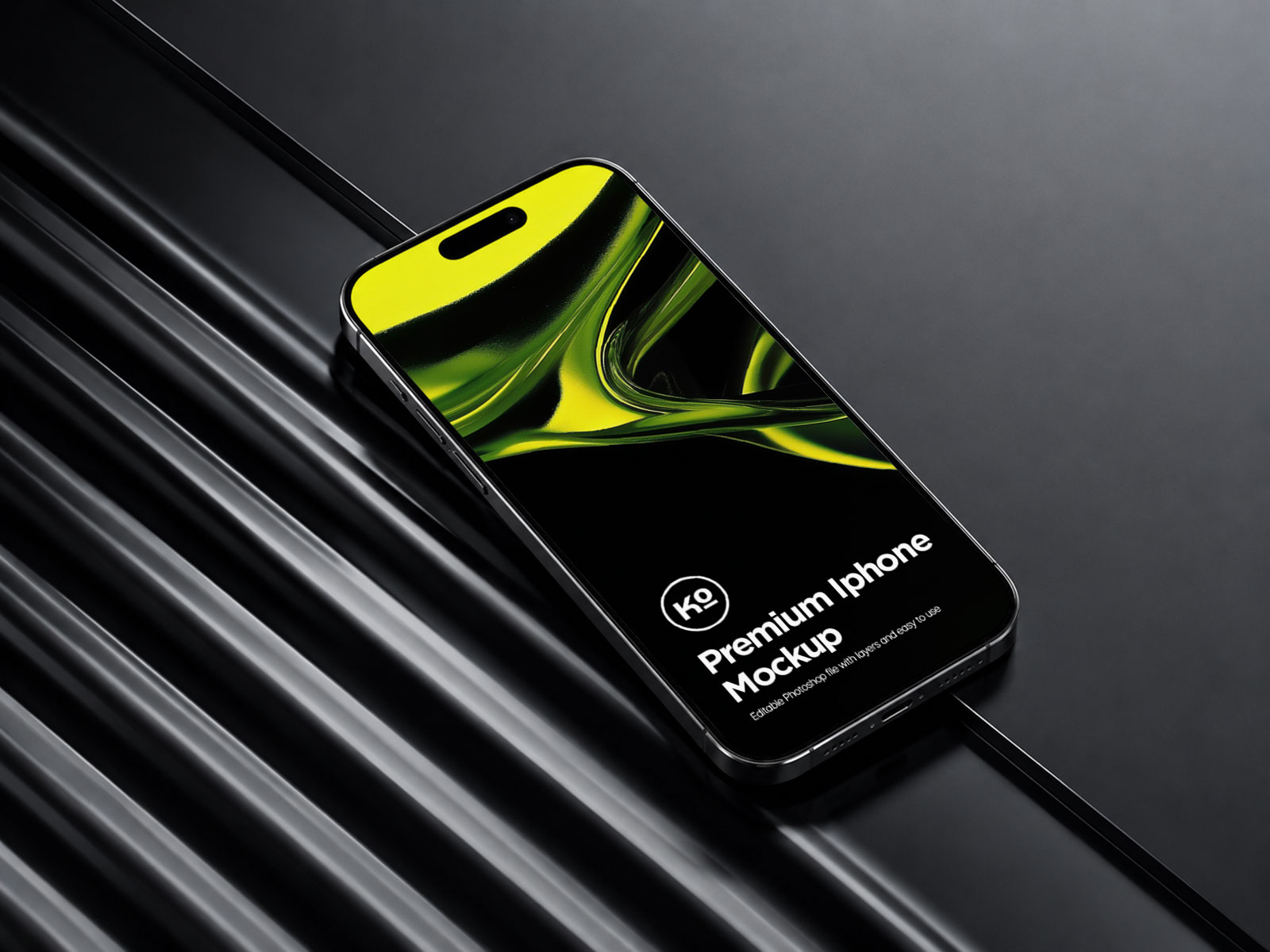 Free iPhone Pro Mockup Bundle – Dark UI & App Display