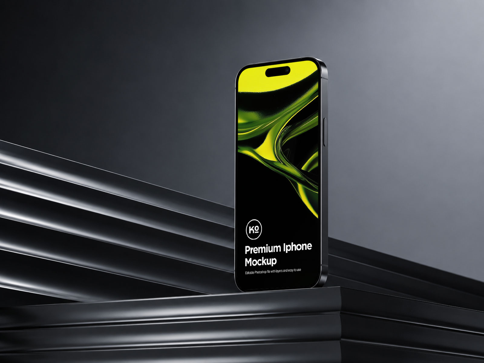 Free iPhone Pro Mockup Bundle – Dark UI & App Display