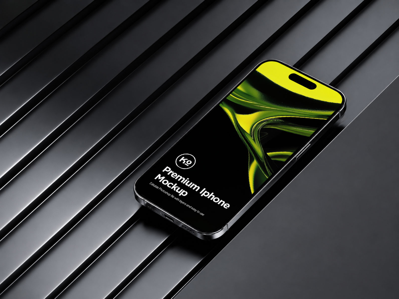 Free iPhone Pro Mockup Bundle – Dark UI & App Display
