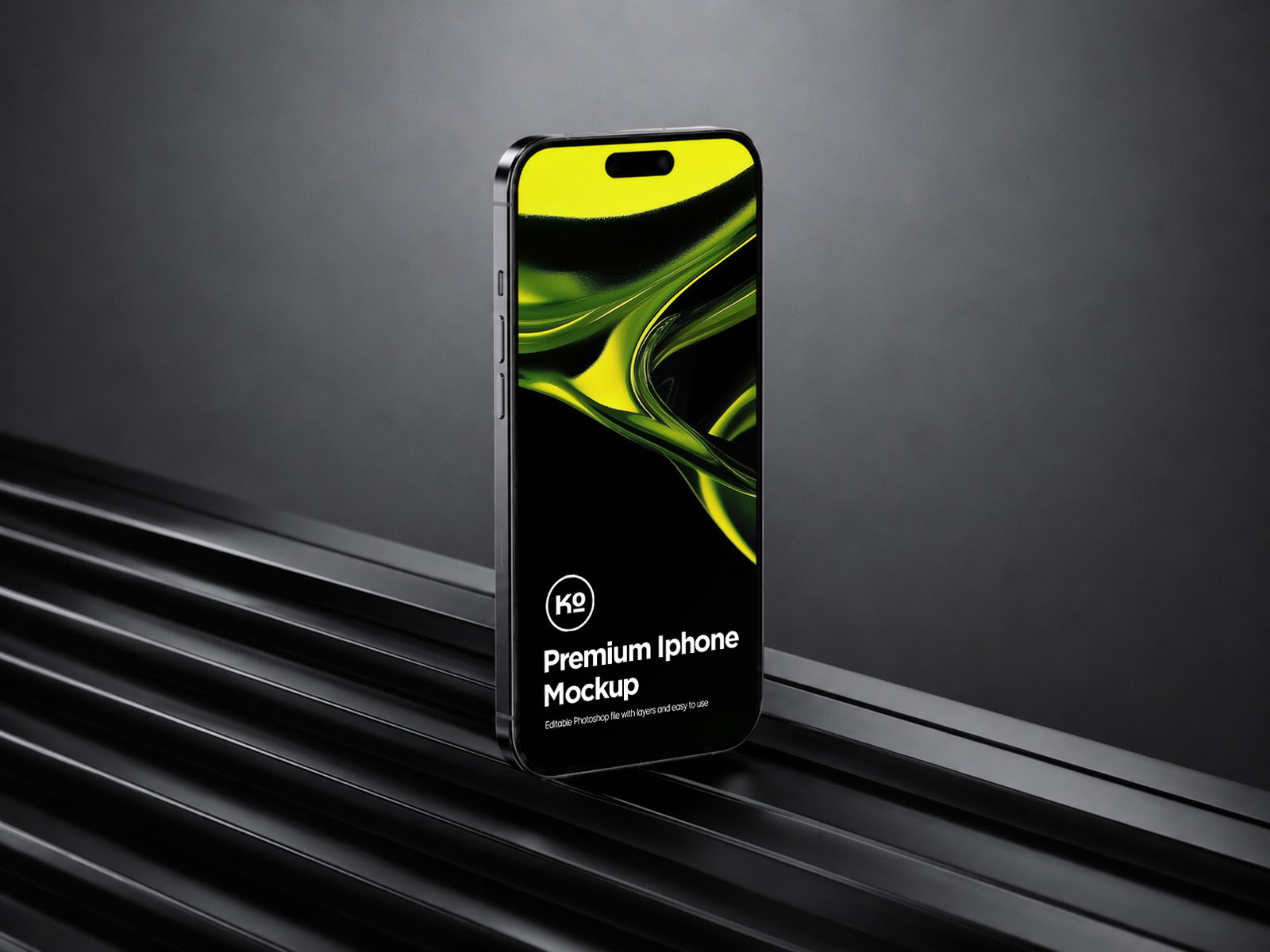 Free iPhone Pro Mockup Bundle – Dark UI & App Display