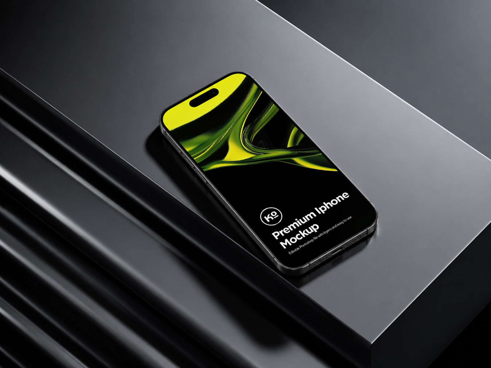 Free iPhone Pro Mockup Bundle – Dark UI & App Display