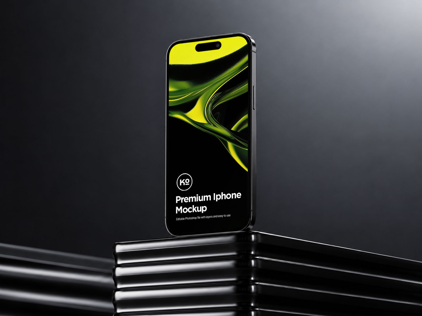 Free iPhone Pro Mockup Bundle – Dark UI & App Display