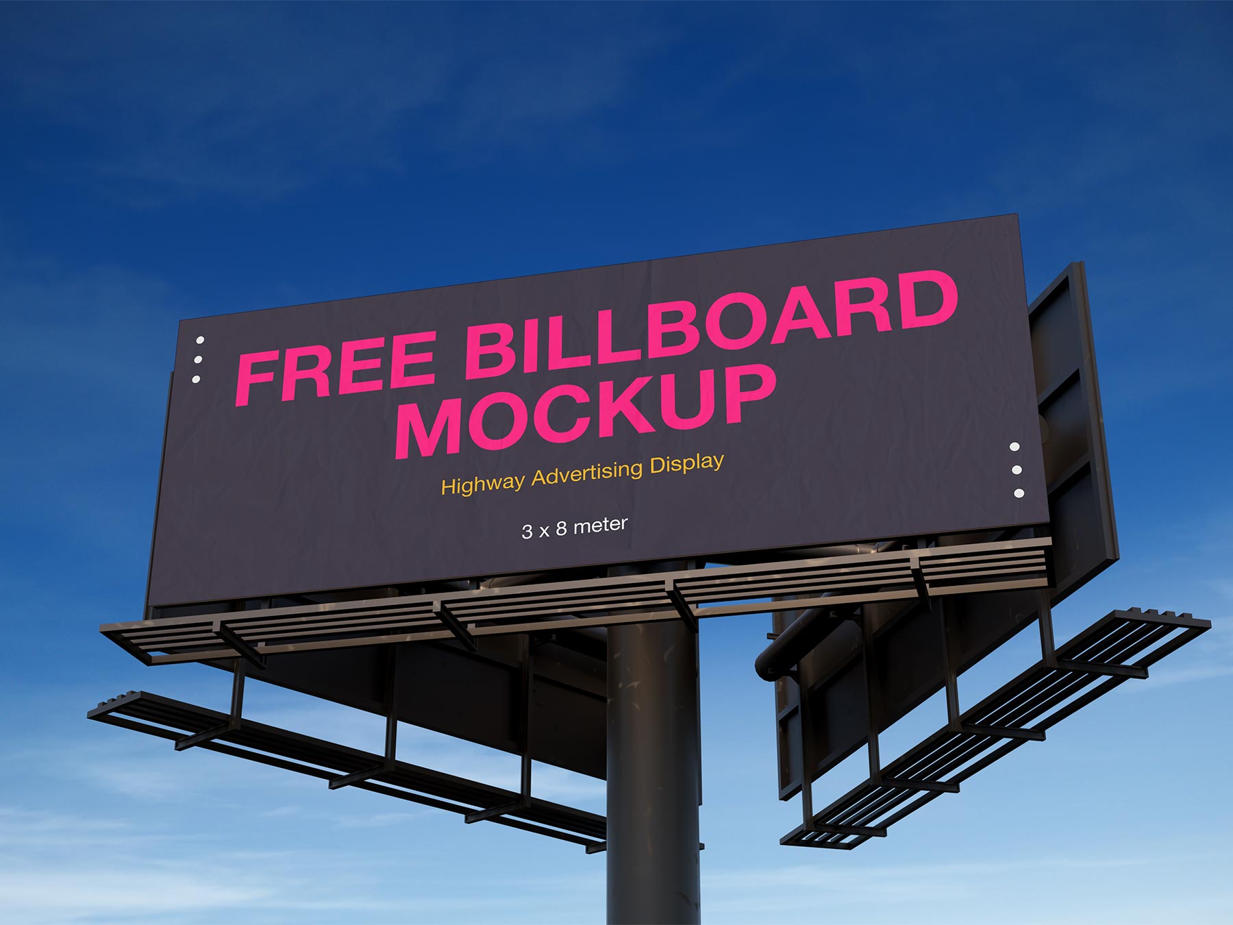 Free Outdoor Billboard Mockup Set – Highway Advertising Display