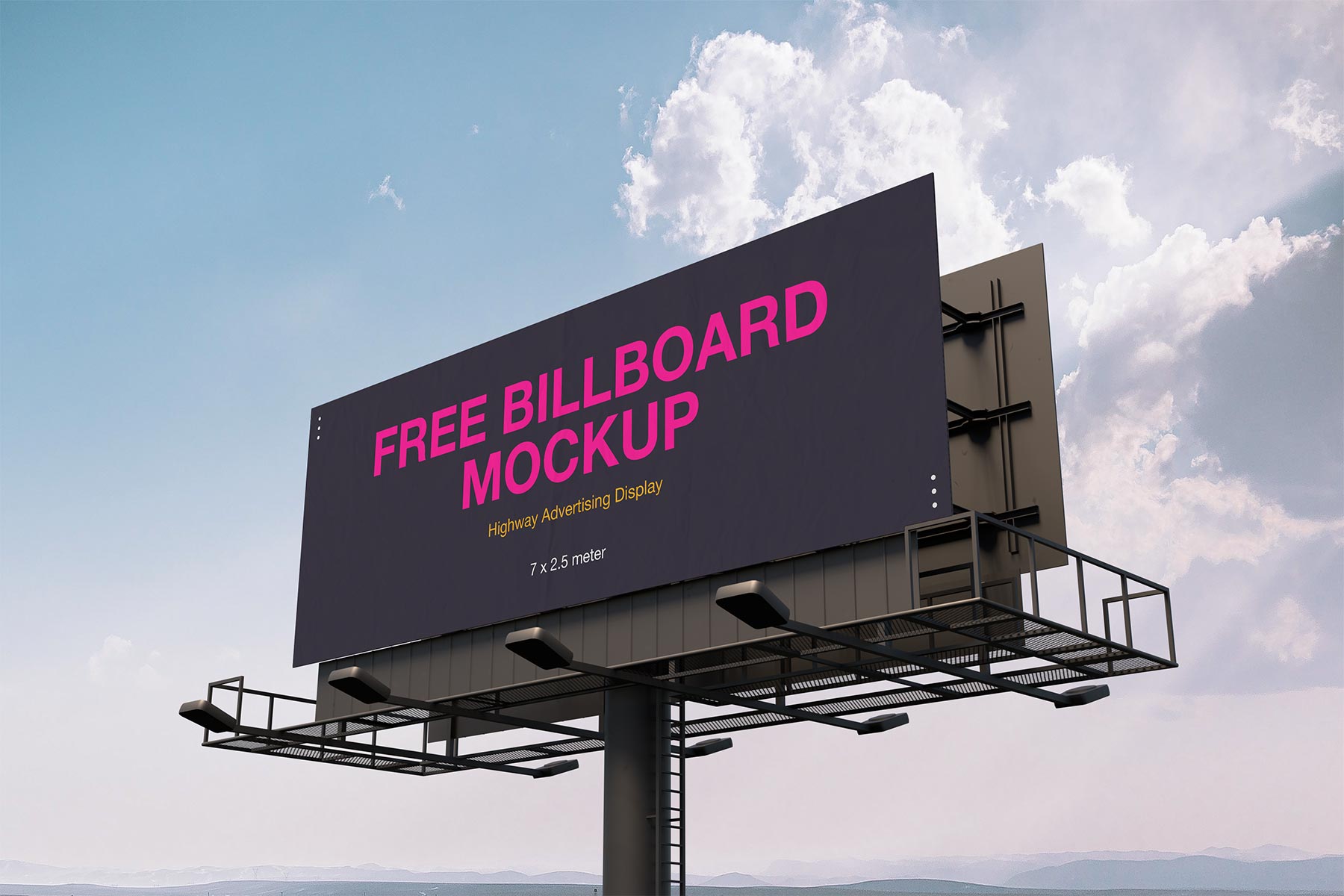 Free Outdoor Billboard Mockup Set – Highway Advertising Display