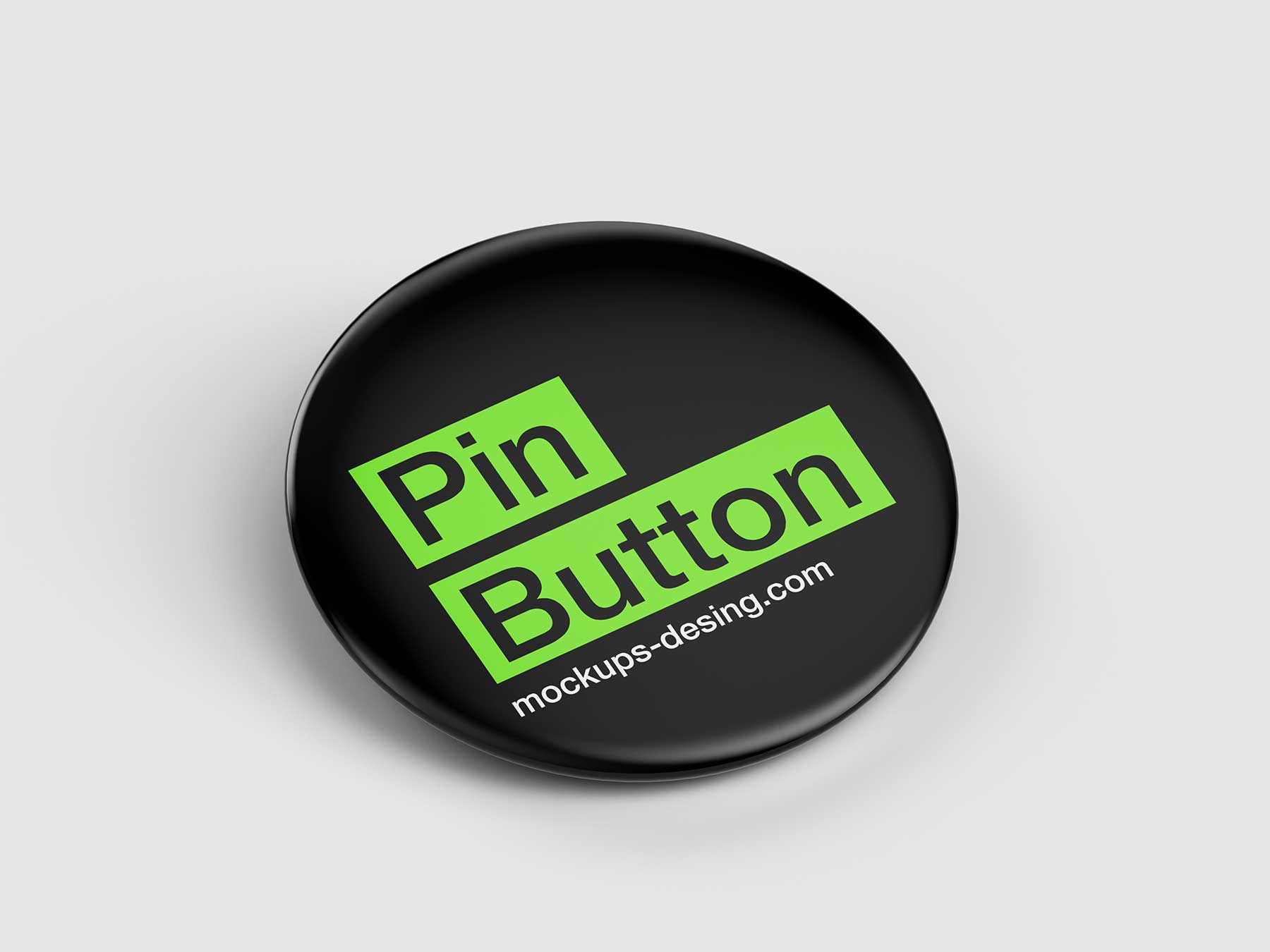 Free Round Pin Button Badge Mockup Set