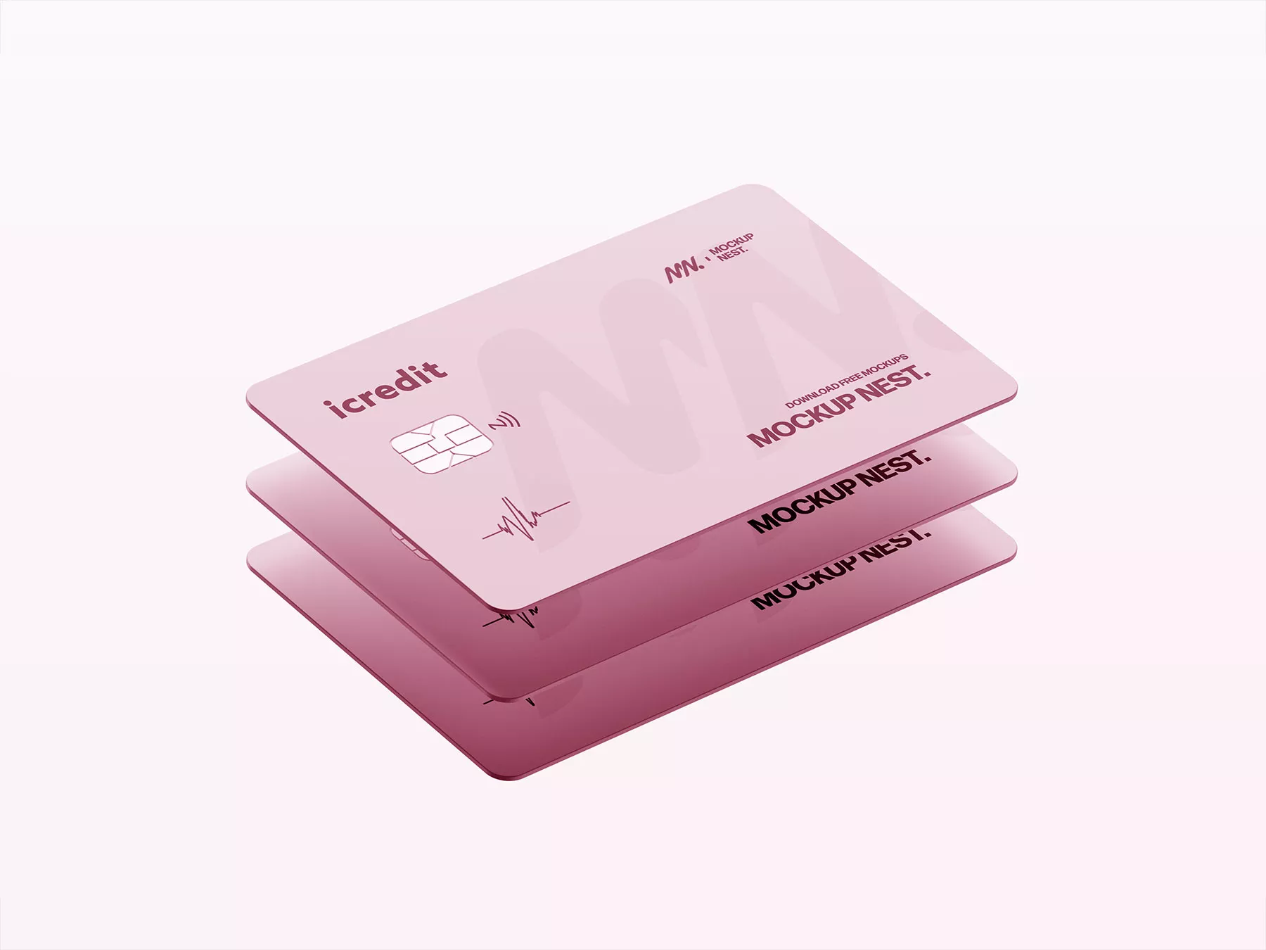Free Stacked Credit Cards Mockup – Financial Branding Display