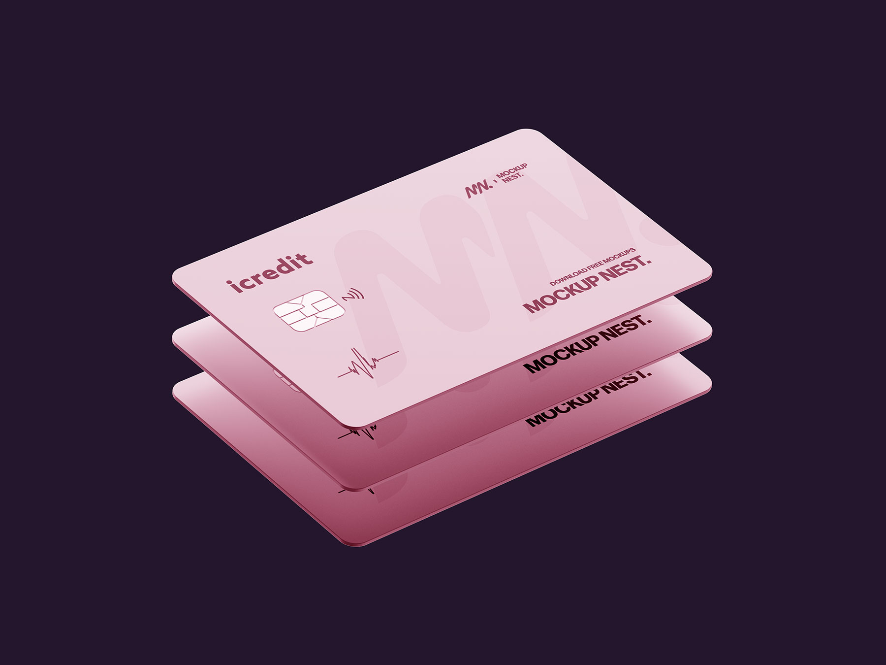 Free Stacked Credit Cards Mockup – Financial Branding Display