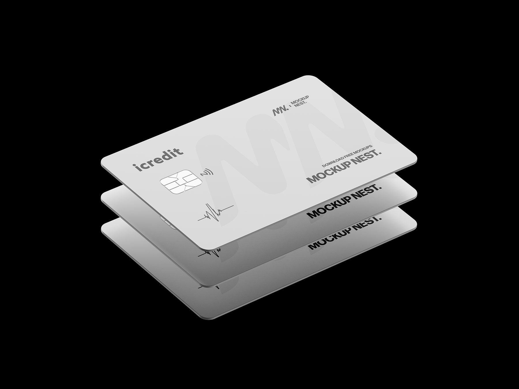 Free Stacked Credit Cards Mockup – Financial Branding Display