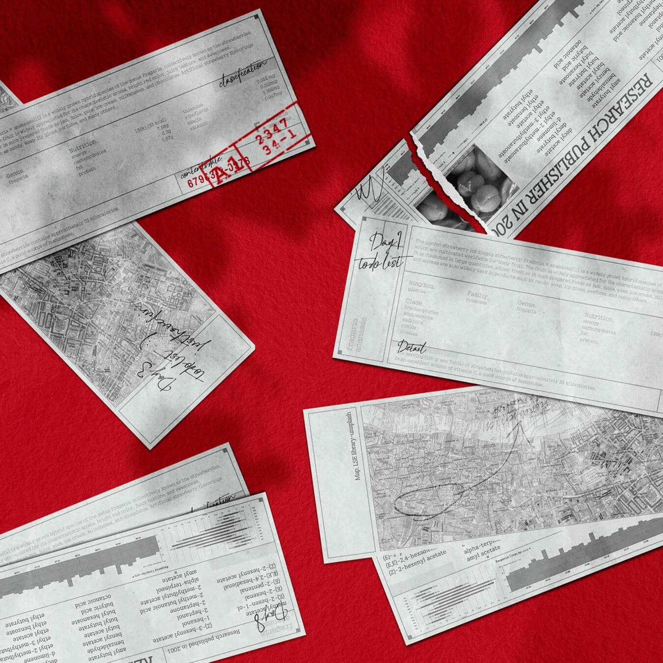 Free Vintage Paper Ticket & Research Strip Mockup (PSD)