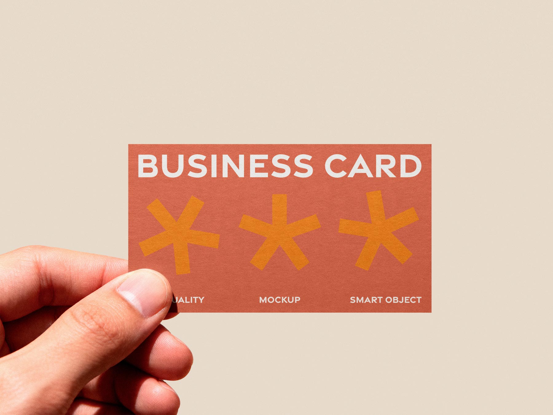 Hand Holding Business Card Free Mockup