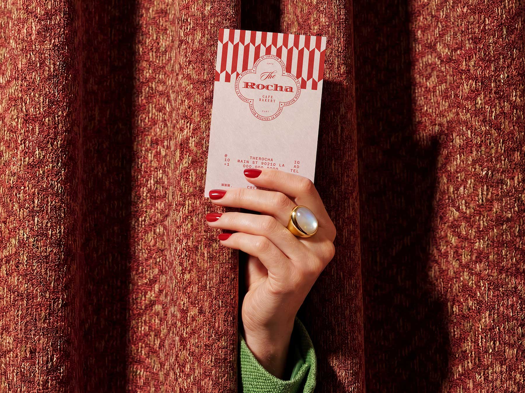 Hand Holding Vertical Card Free Mockup