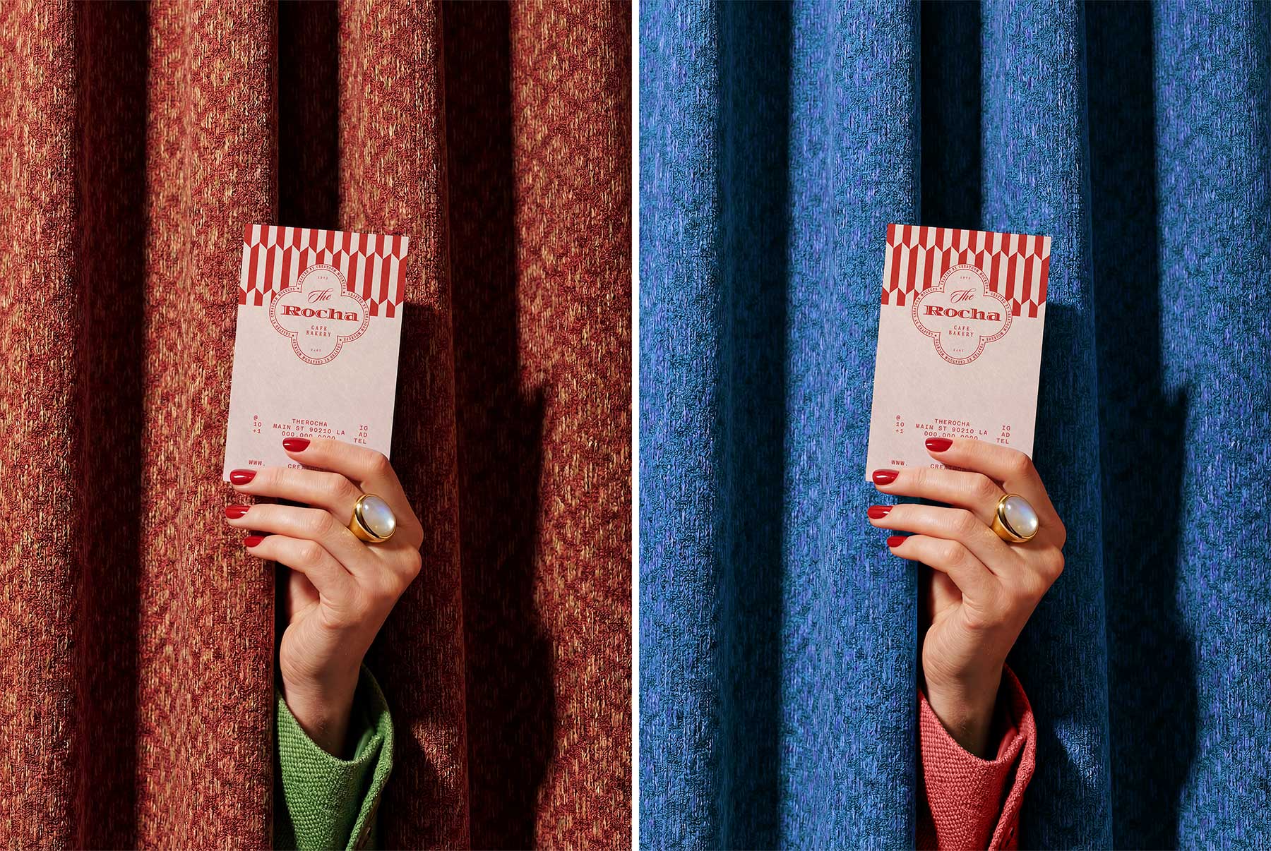 Hand Holding Vertical Card Free Mockup