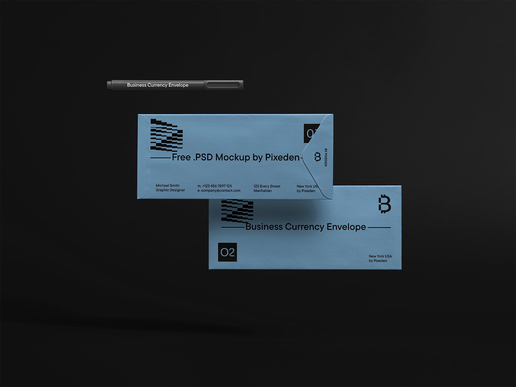 Kraft Business Envelope Free Mockup