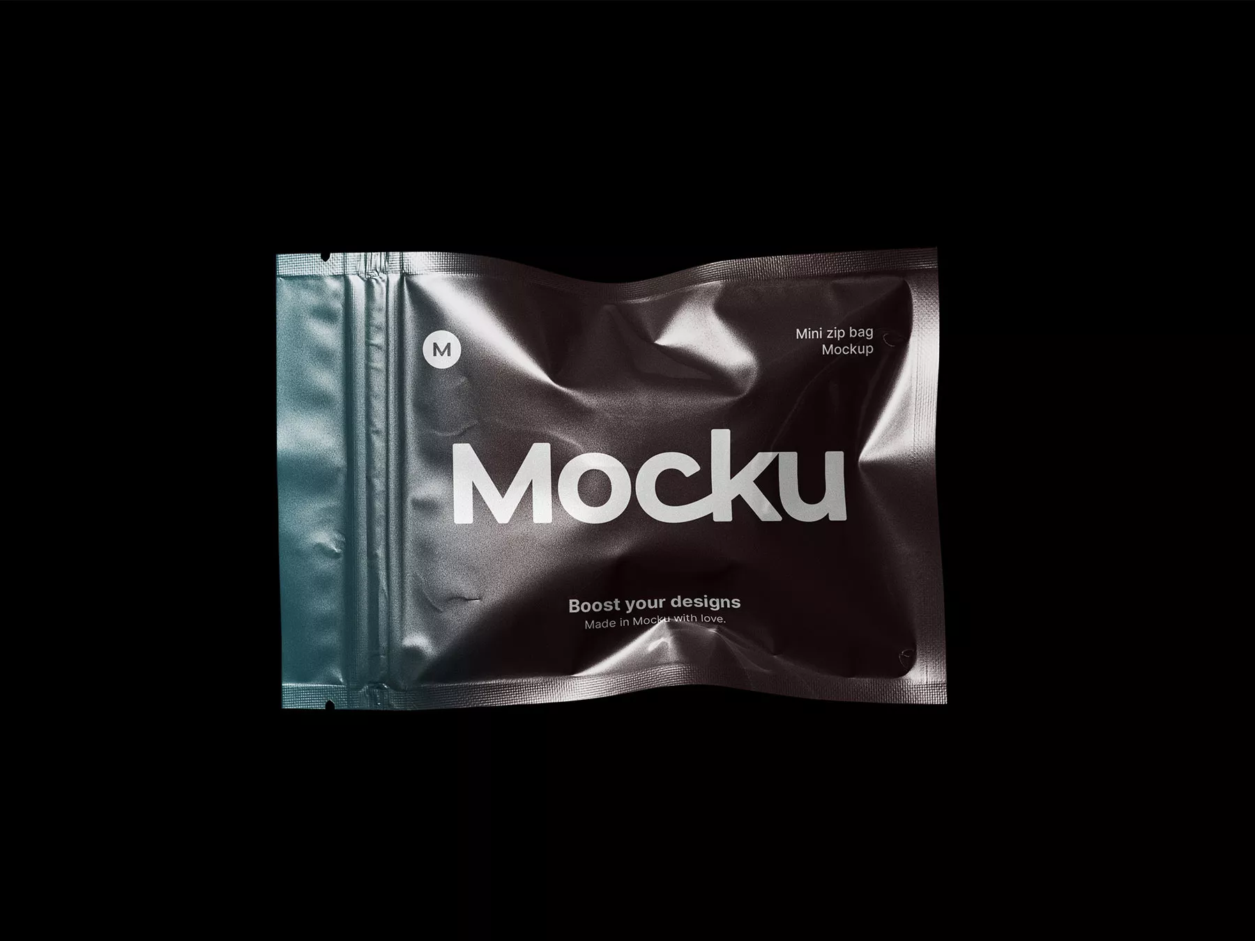 Mini Metallic Ziplock Bag Mockup