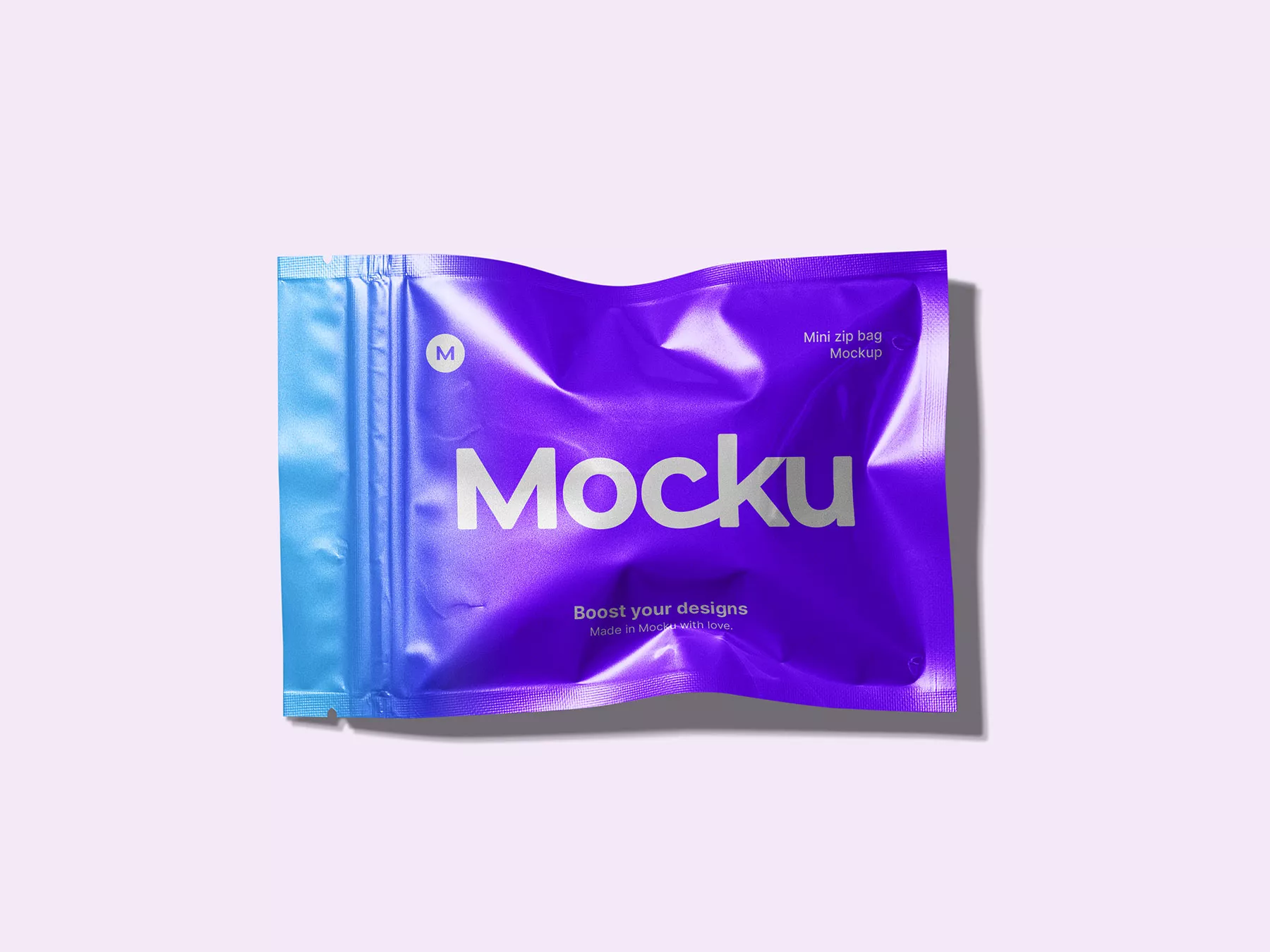 Mini Metallic Ziplock Bag Mockup