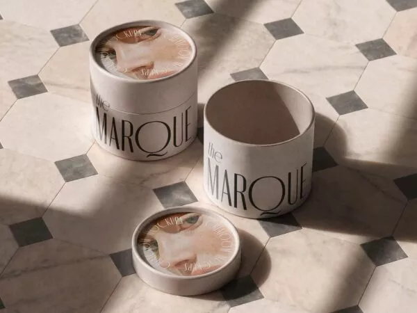Round Paper Tube Packaging Free Mockup