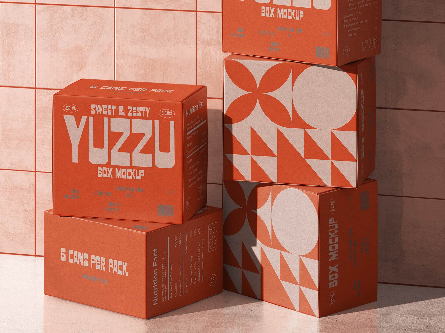 Stacked Packaging Boxes Free Mockup