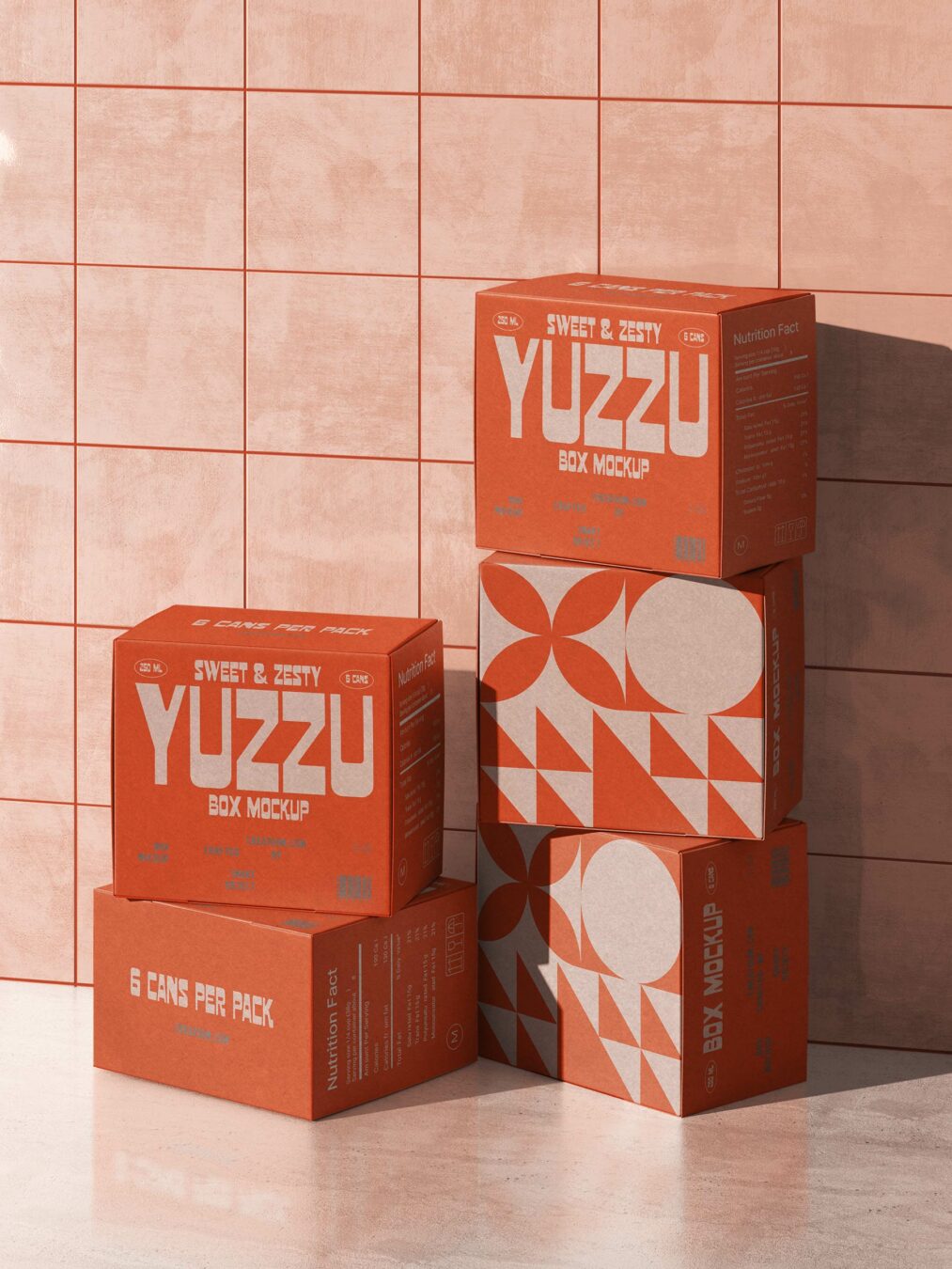 Stacked Packaging Boxes Free Mockup