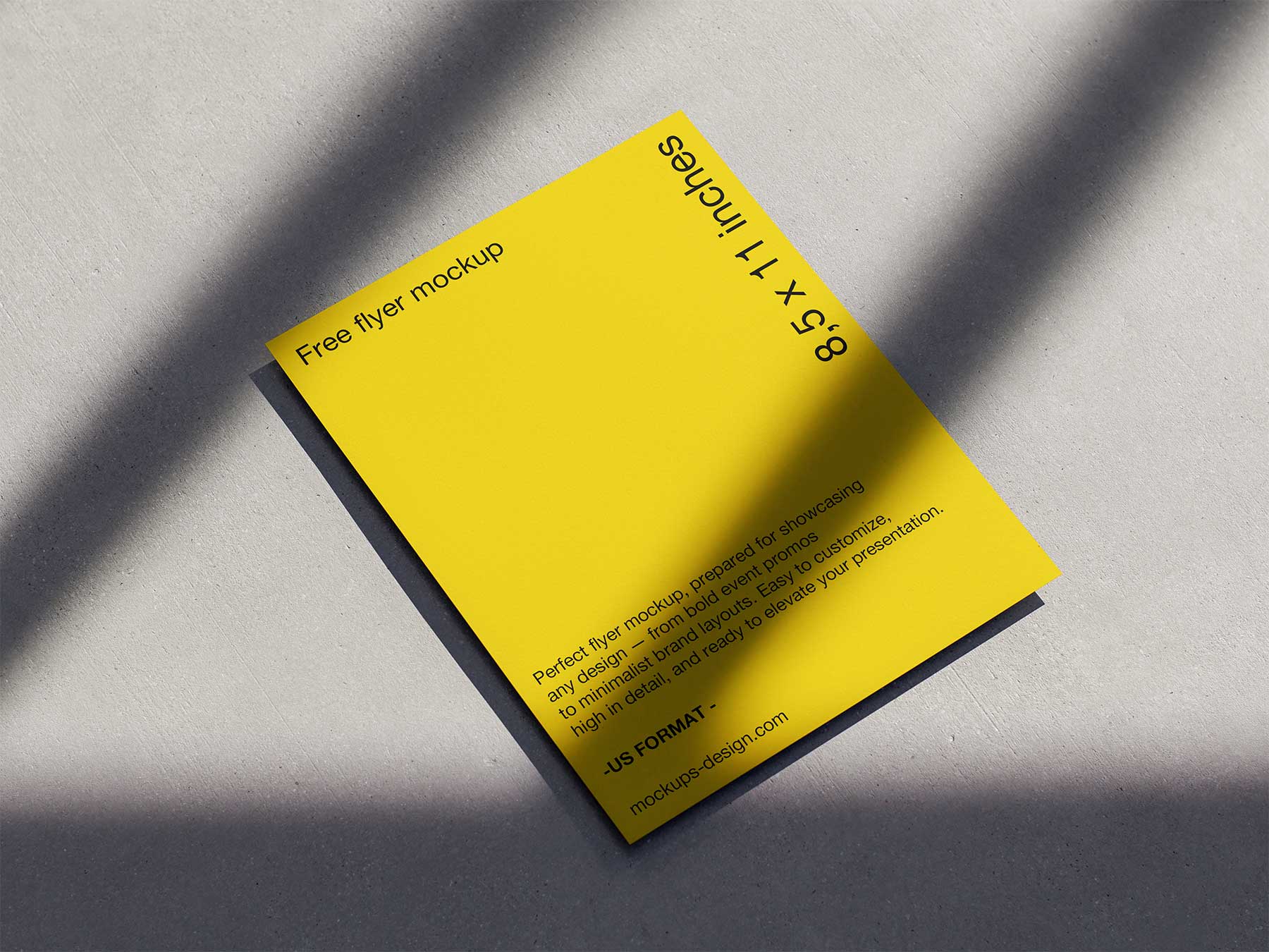 US Letter Flyer Shadow Free Mockup Set