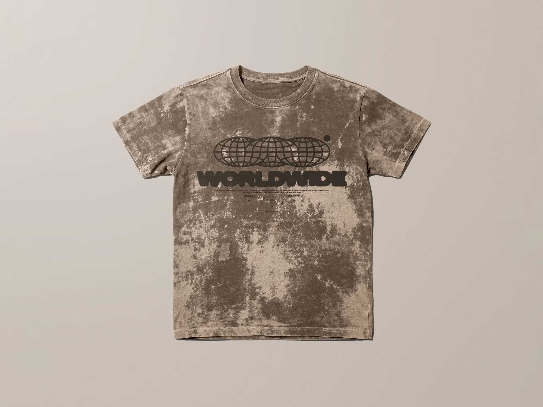 Acid Wash Vintage T-Shirt Mockup (Free PSD)