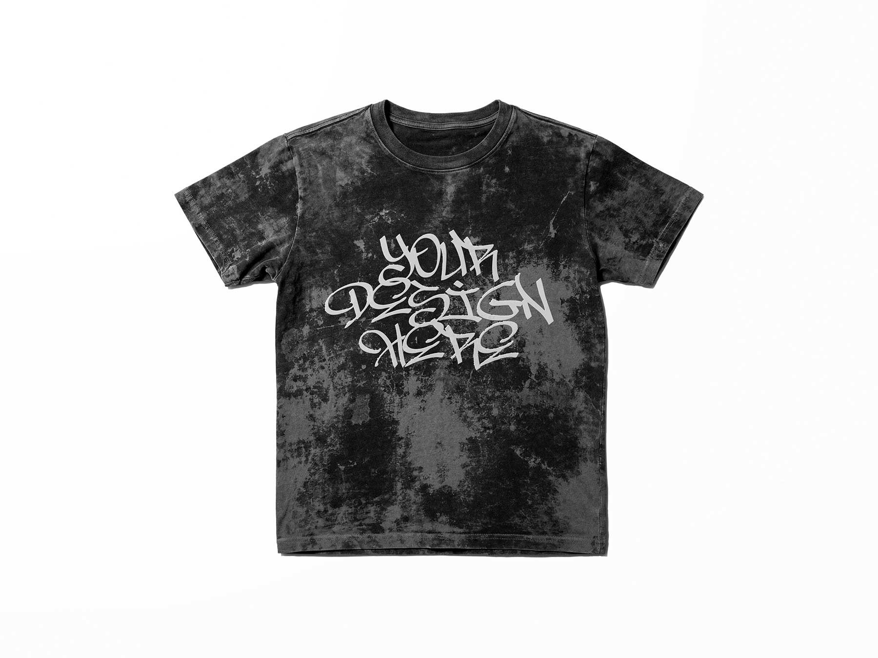 Acid Wash Vintage T-Shirt Mockup (Free PSD)