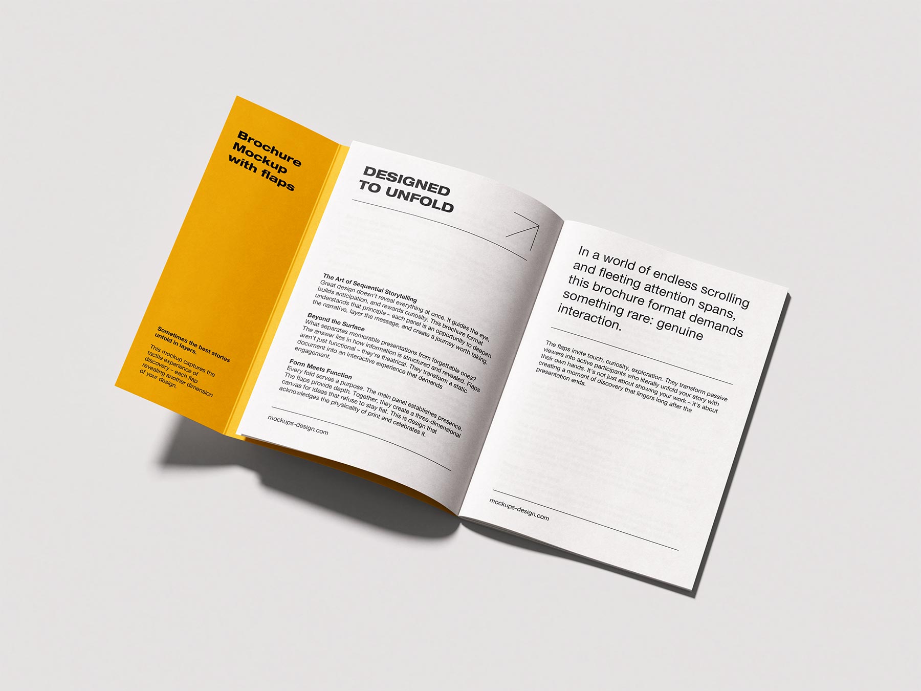 Free A5 Brochure Mockup with Flaps