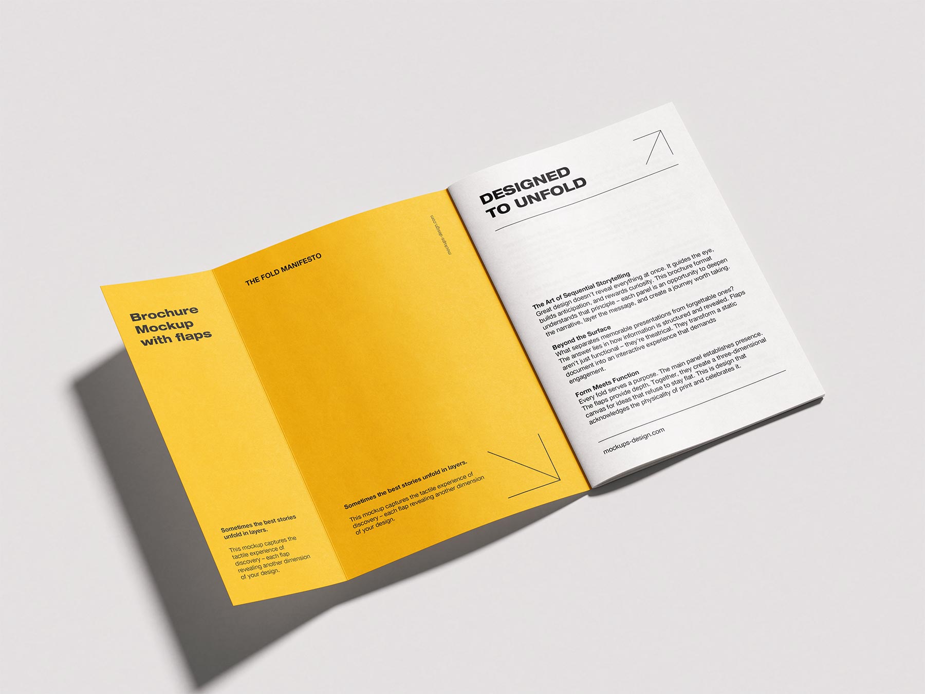 Free A5 Brochure Mockup with Flaps