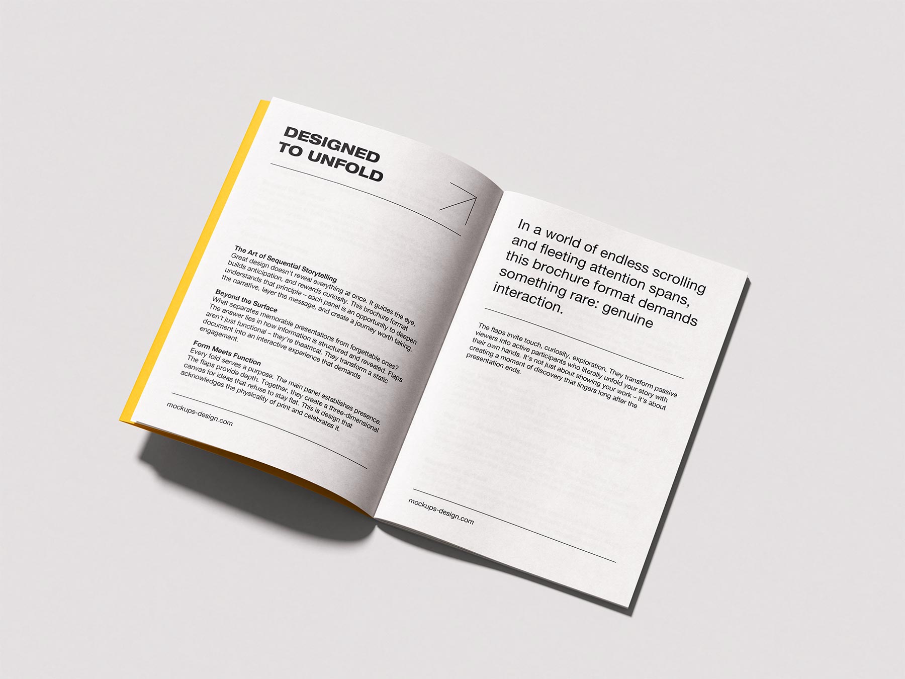 Free A5 Brochure Mockup with Flaps