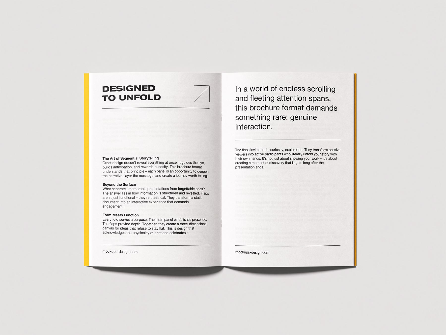 Free A5 Brochure Mockup with Flaps