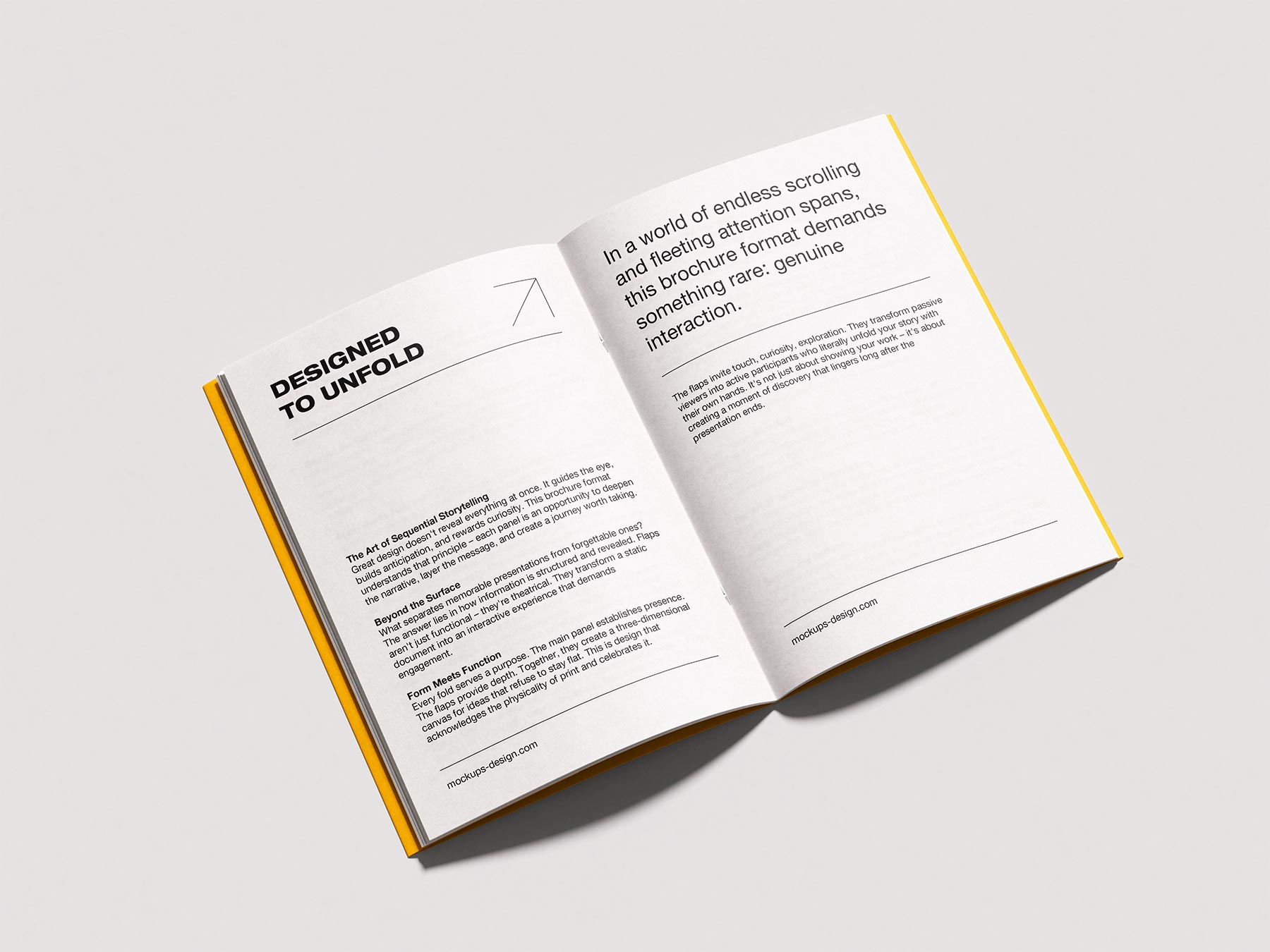 Free A5 Brochure Mockup with Flaps