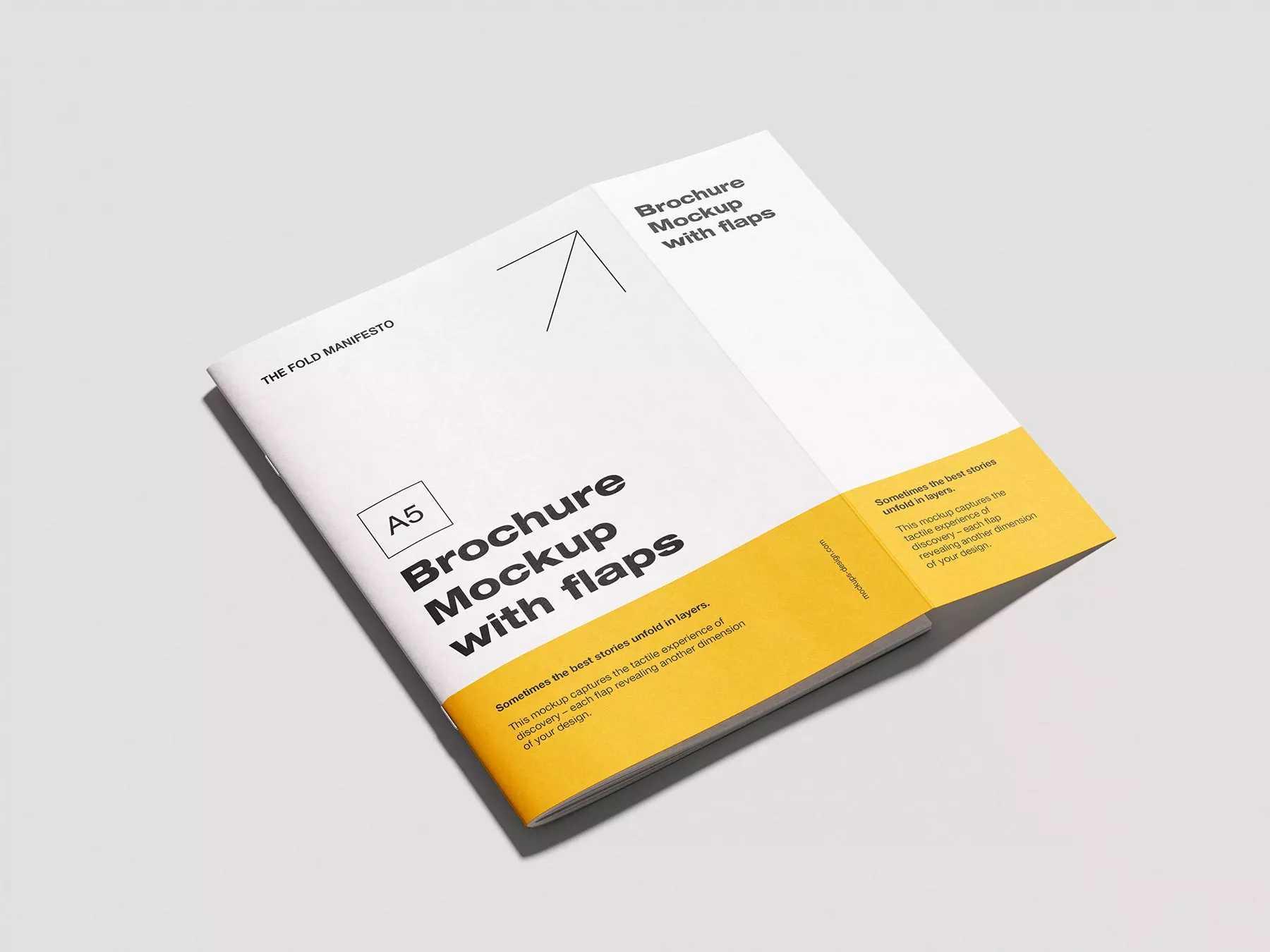 Free A5 Brochure Mockup with Flaps