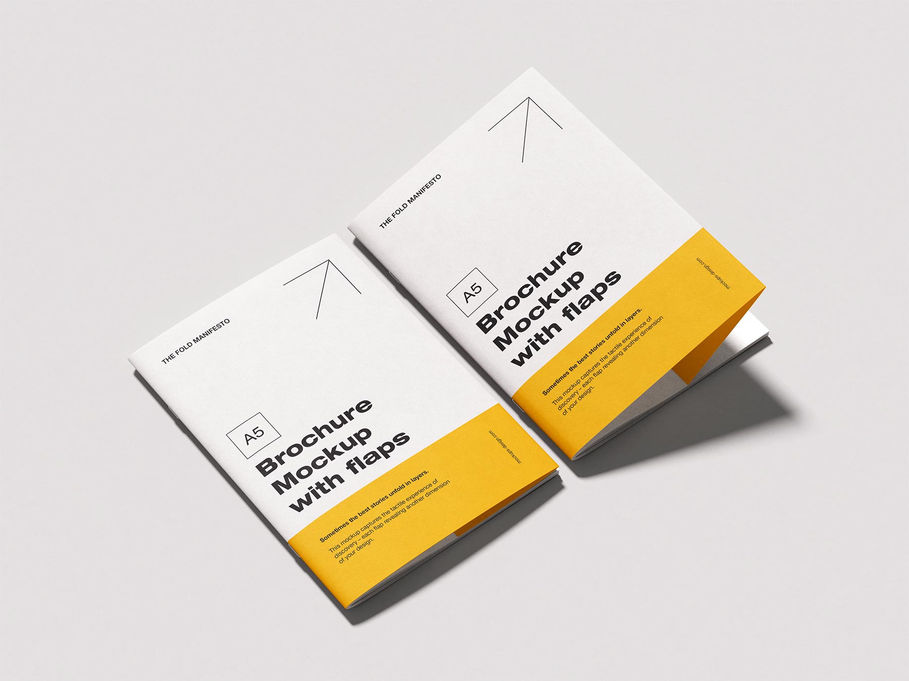 Free A5 Brochure Mockup with Flaps