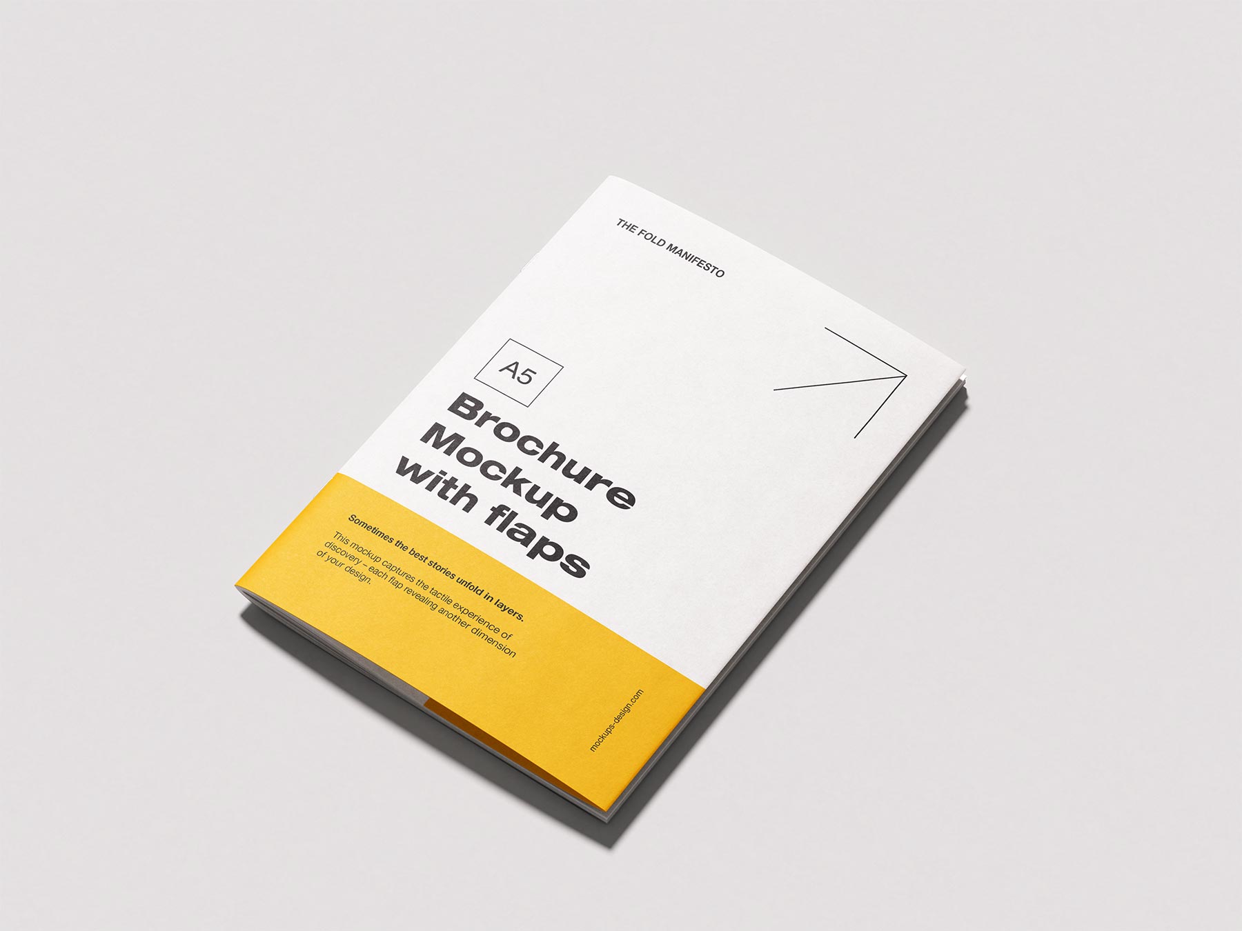 Free A5 Brochure Mockup with Flaps