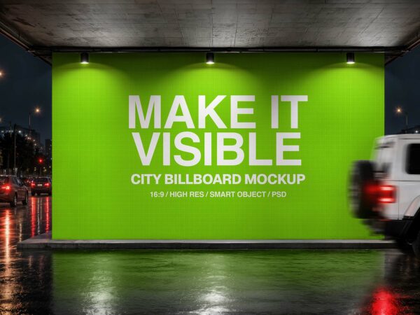 Free City Billboard Mockup