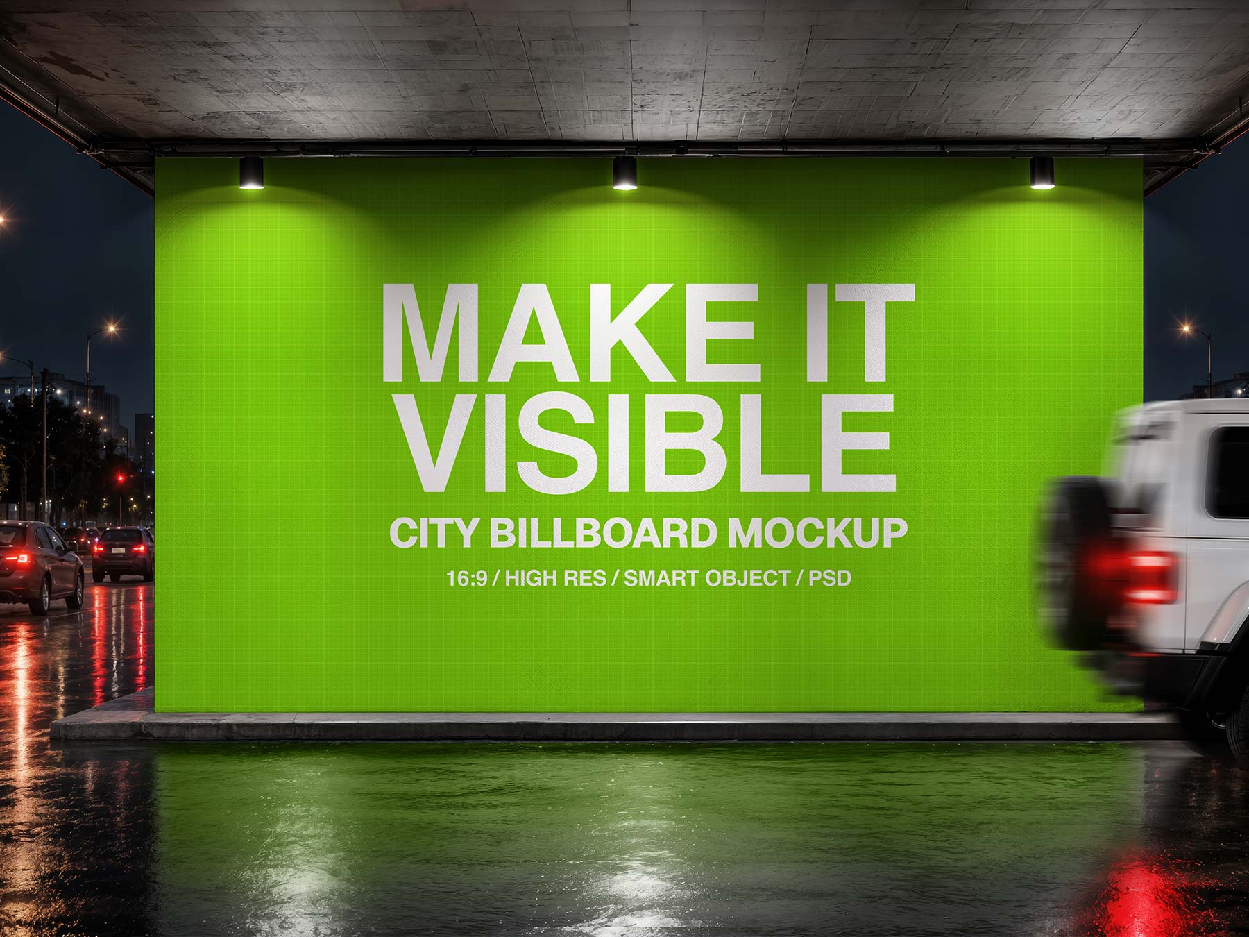 Free City Billboard Mockup