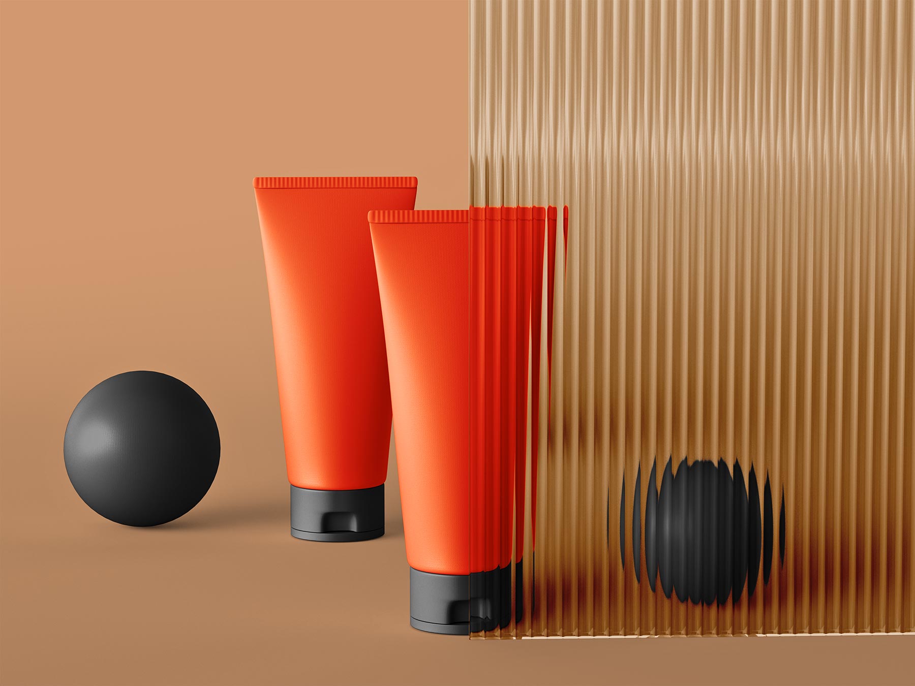 Free Cosmetic Cream Tubes Mockup