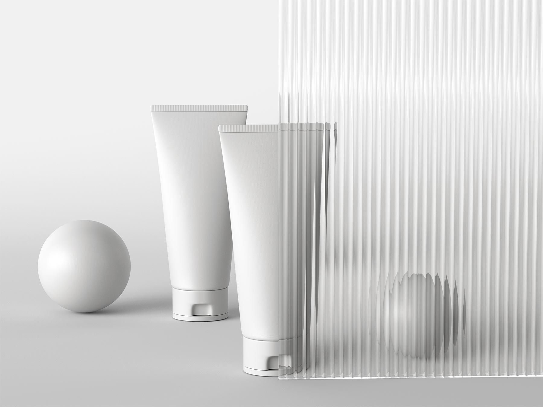 Free Cosmetic Cream Tubes Mockup