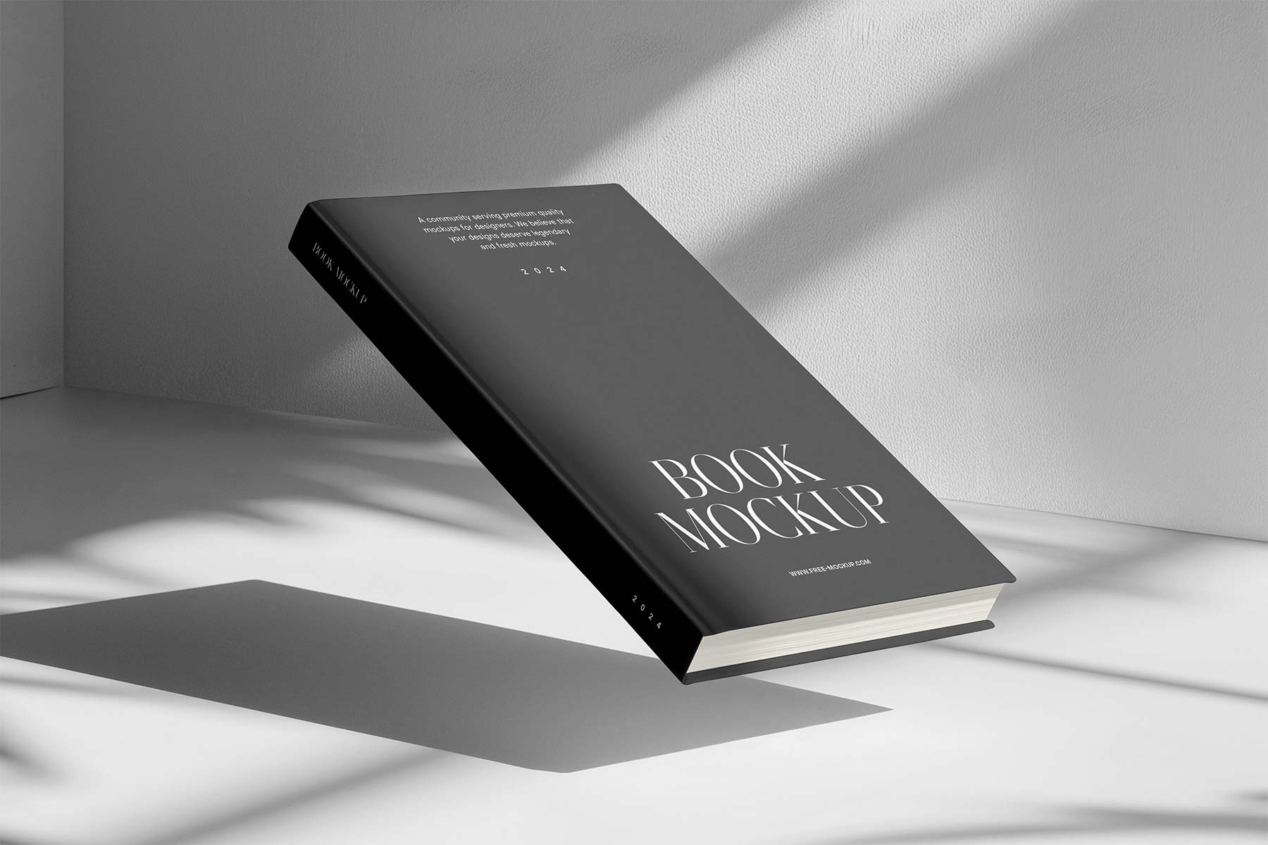 Free Floating Hardcover Book Mockup