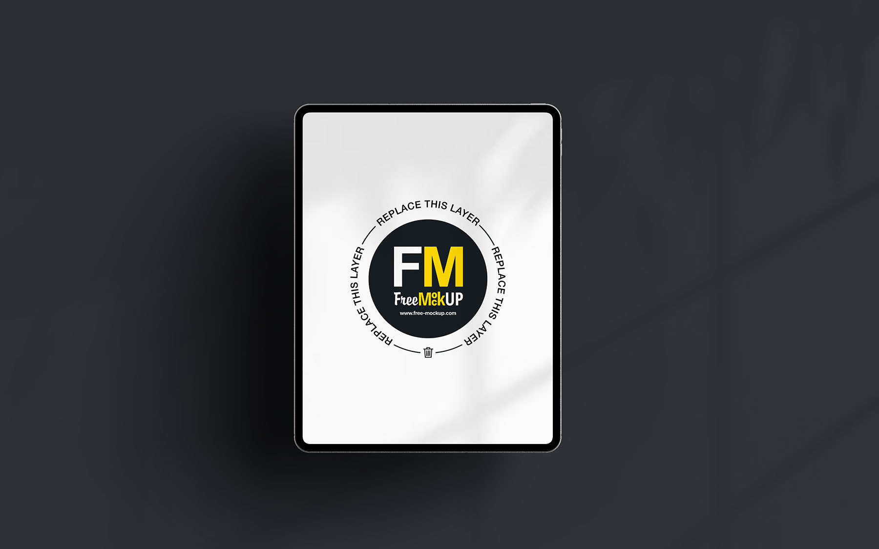 Free iPad Pro Mockup with Background Shadows