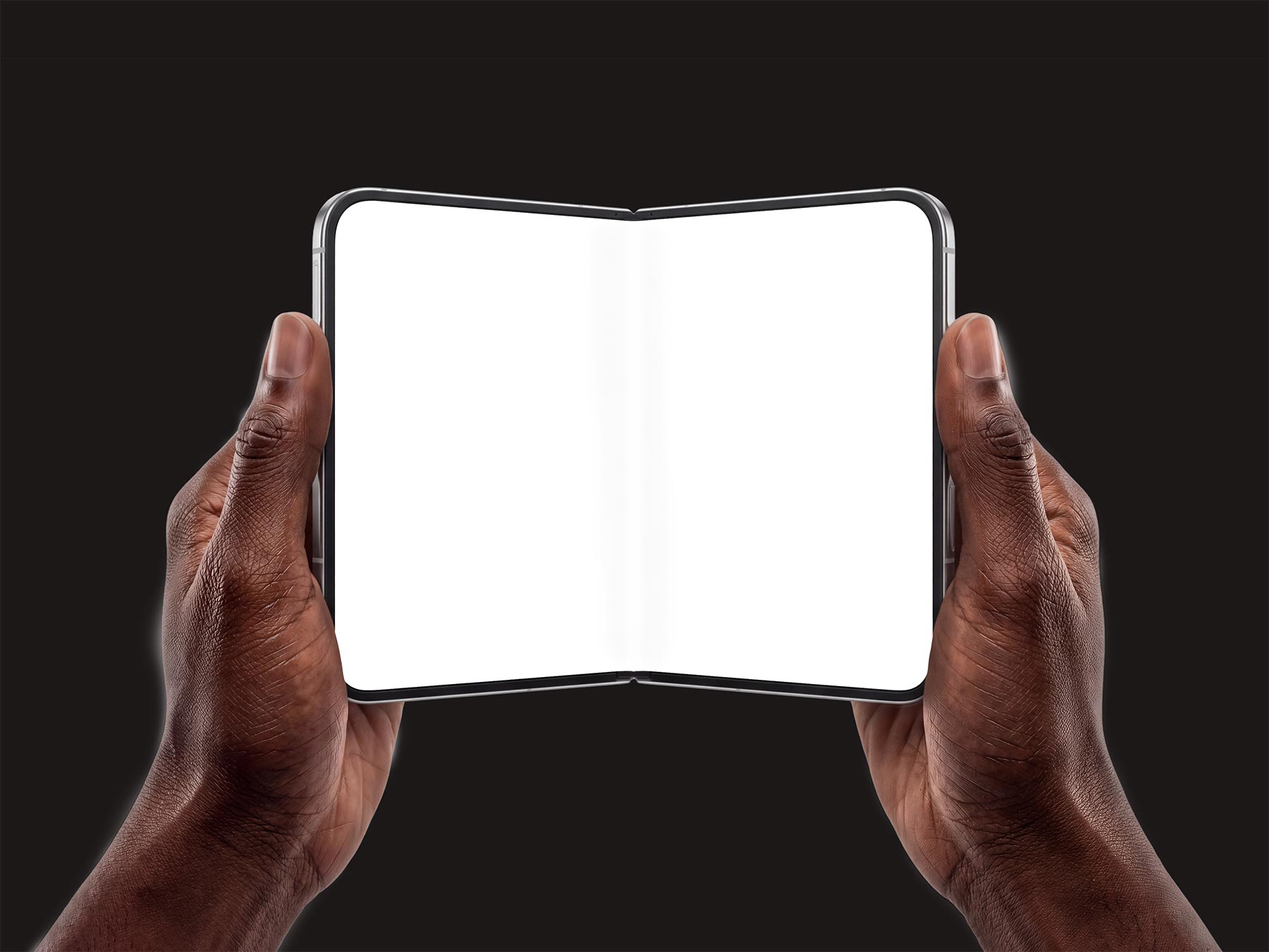 Free iPhone Duo Mockup Held in Hands