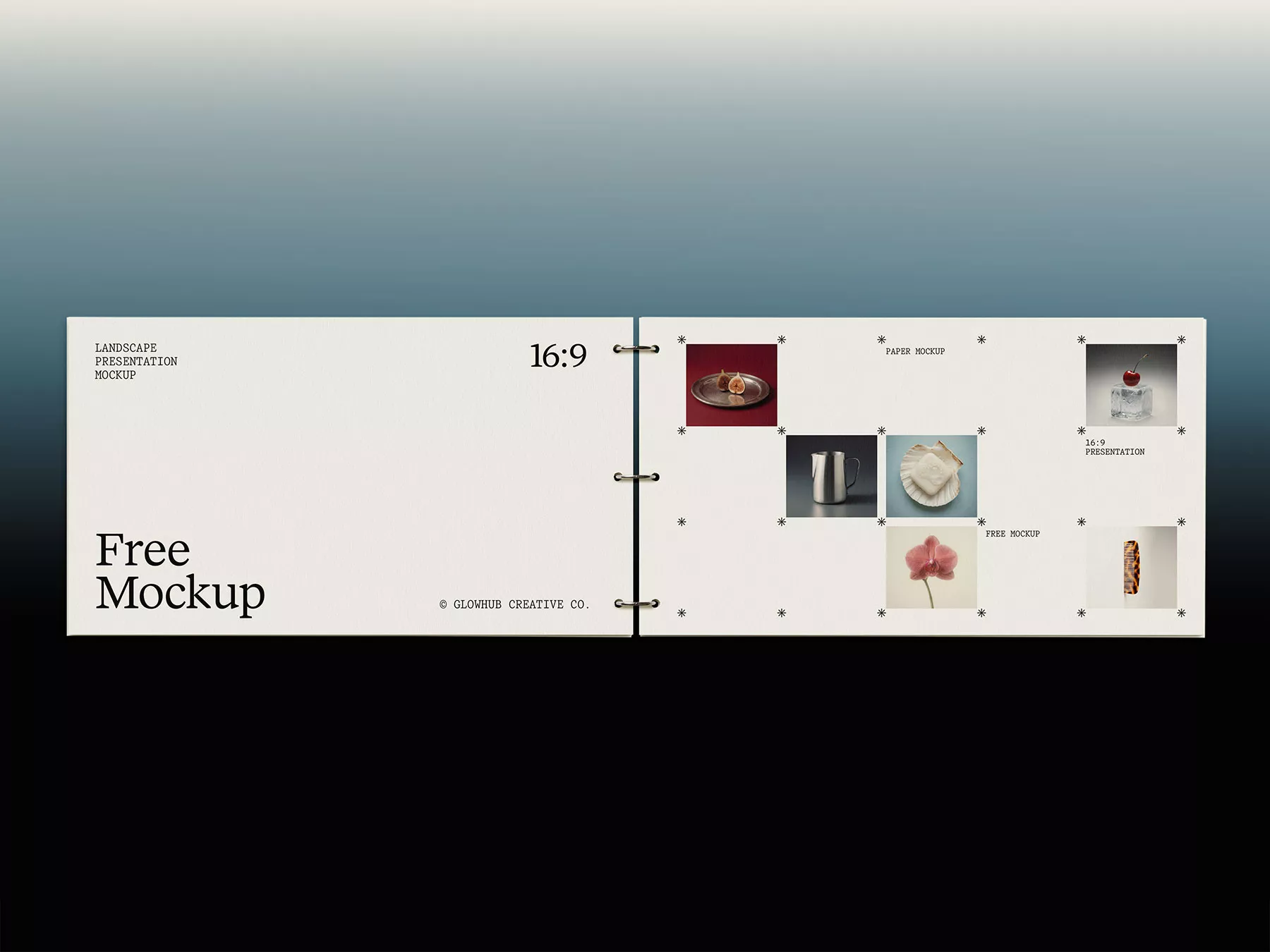 Free Landscape Presentation Book Mockup