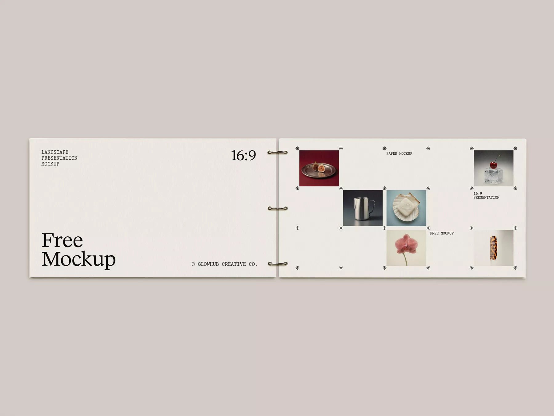 Free Landscape Presentation Book Mockup